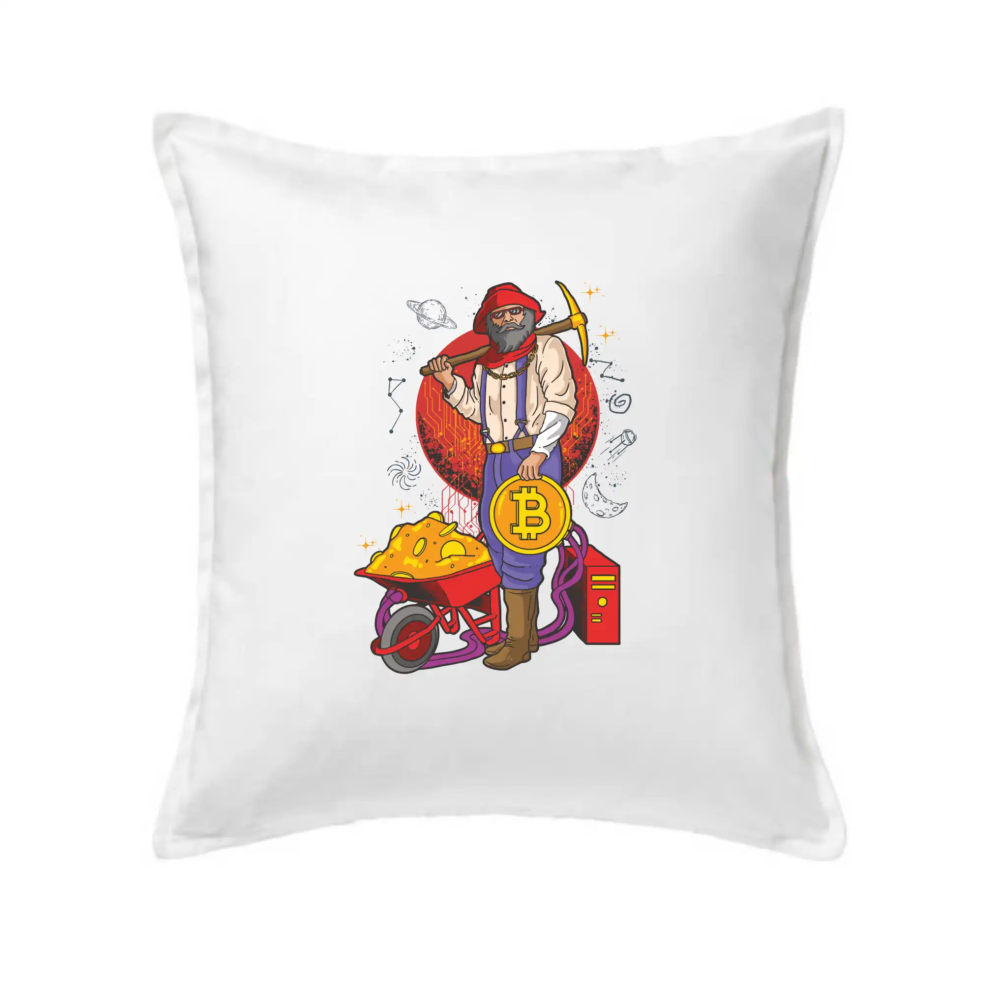 Horník těží bitcoiny