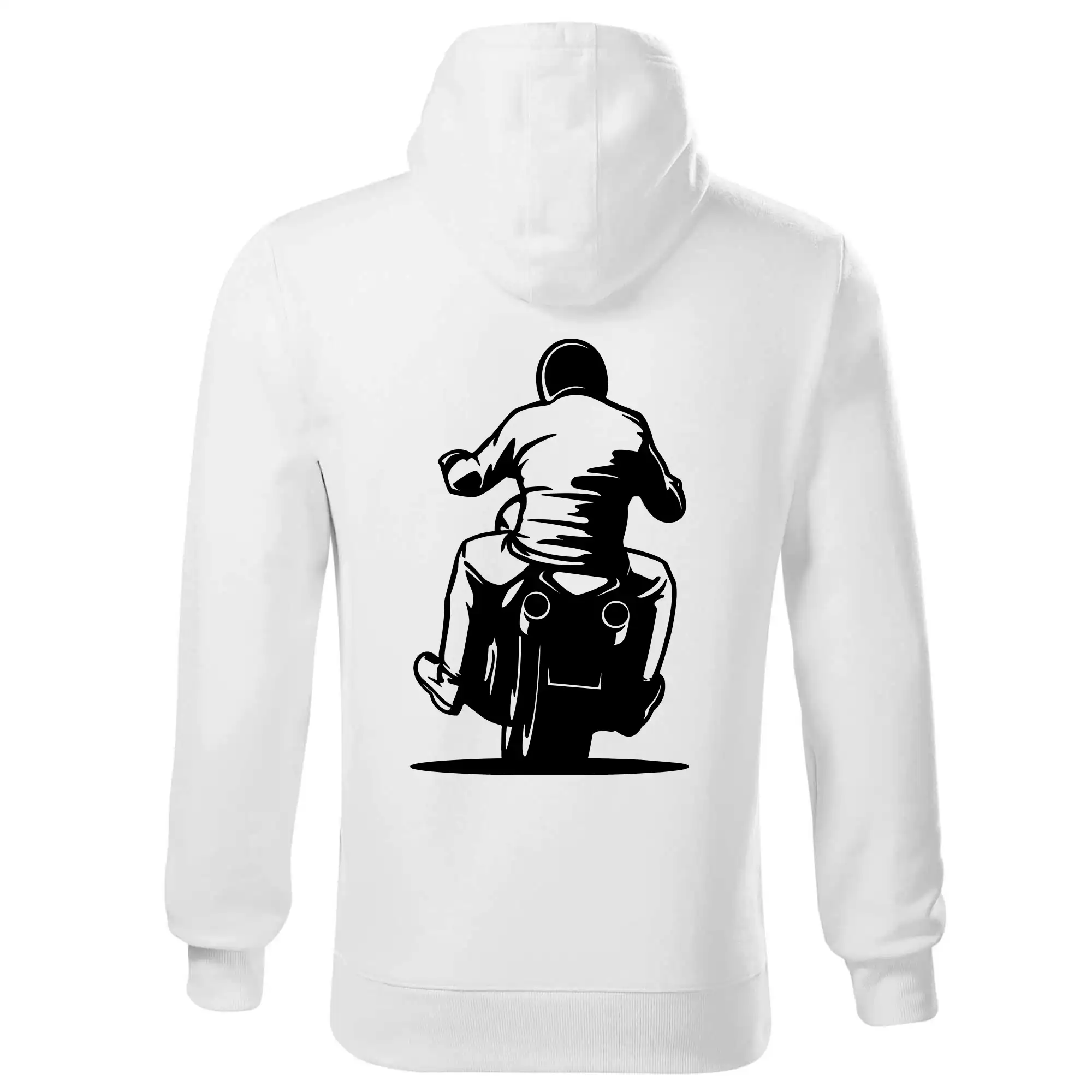 Motorkář na zádech - chopper