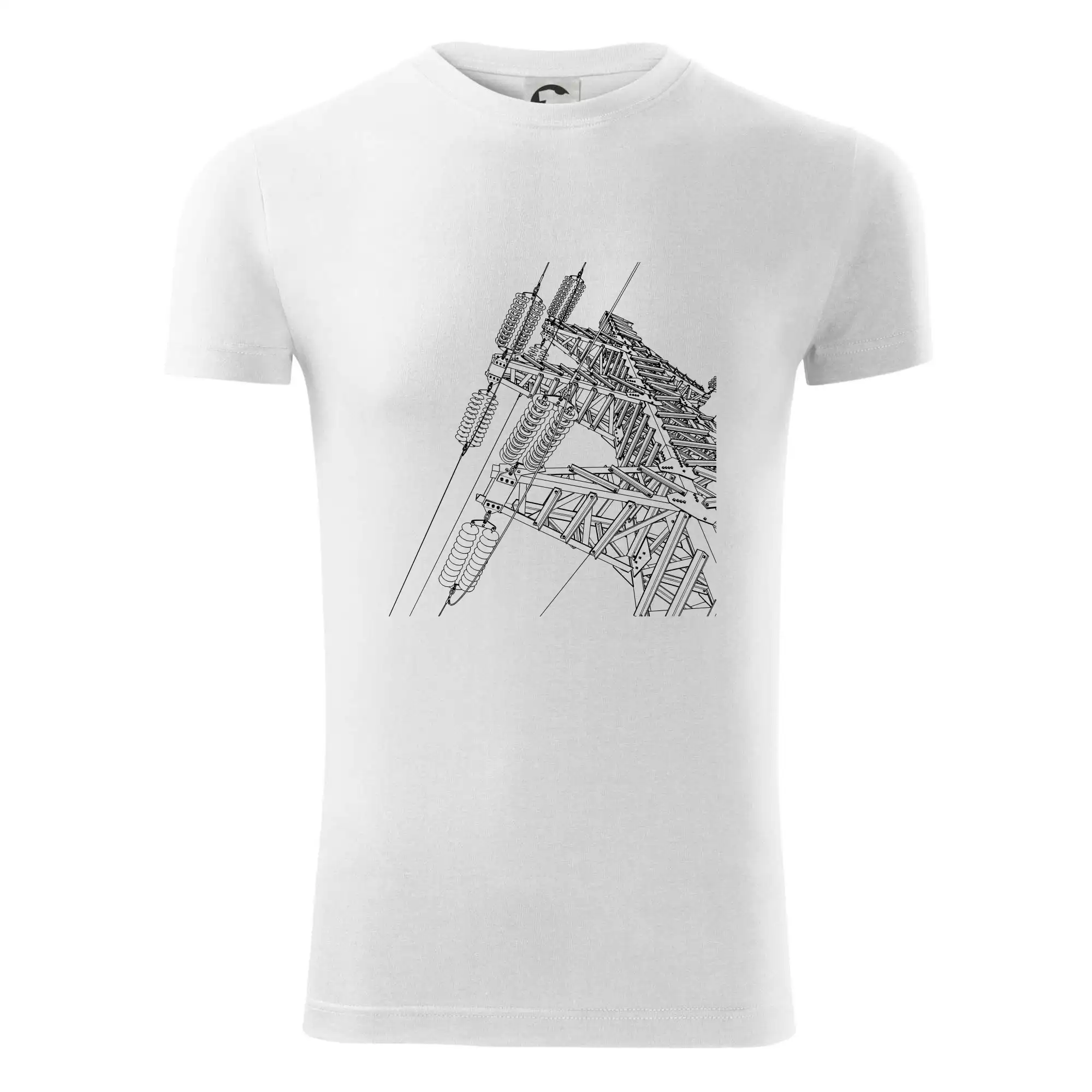 Nákres stožáru vysokého napětí