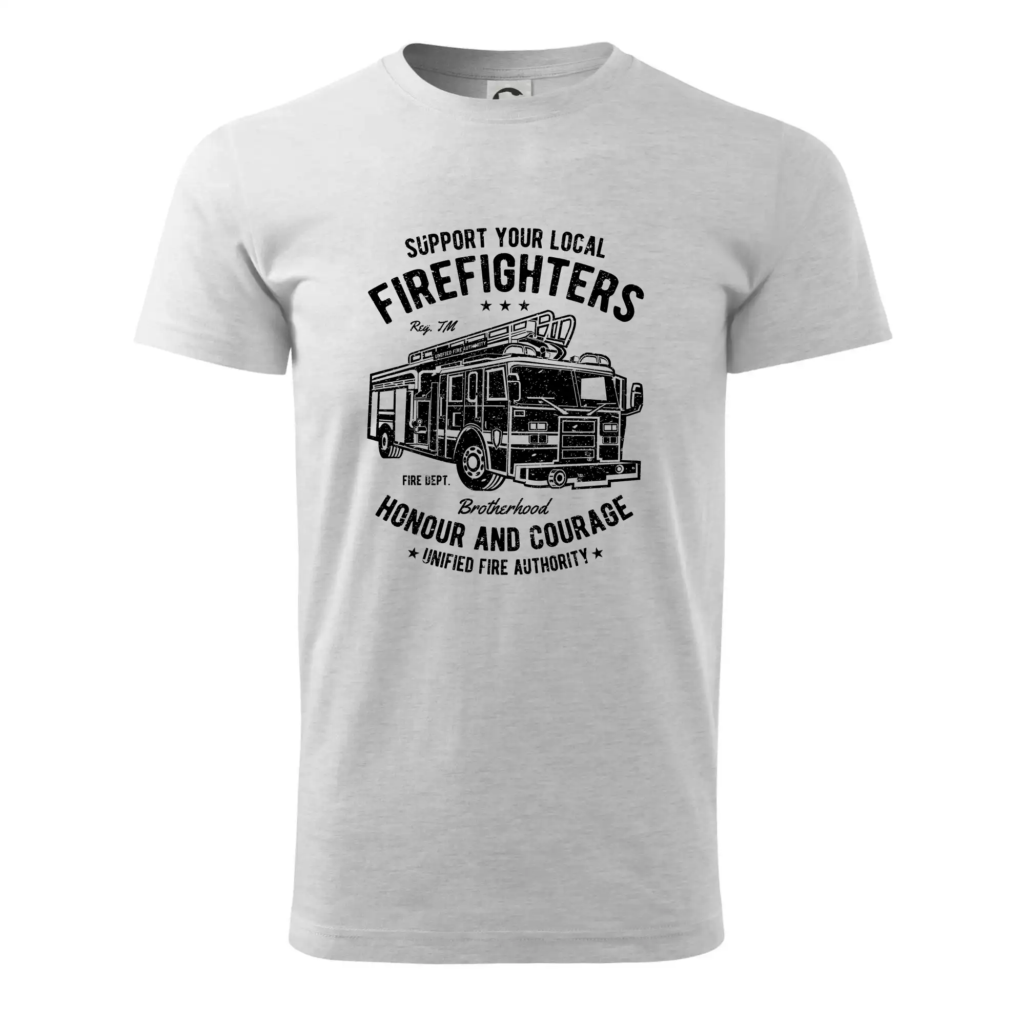 Originálne tričká pre hasičov - Fire Fighters Truck - Tričko extra veľké  (5-8XL)