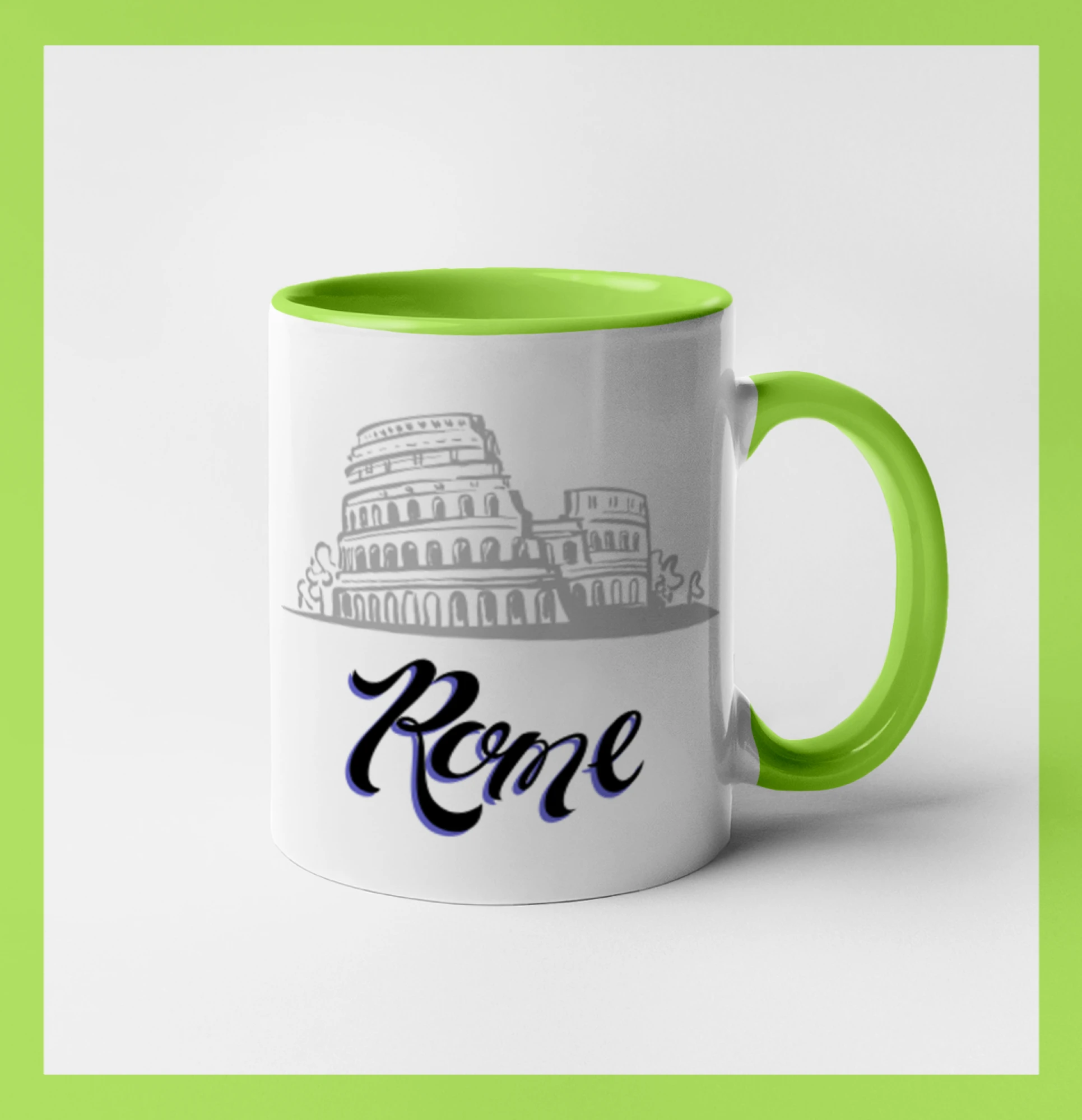 Tričká Taliansko - Roma Lettering - Hrnček 