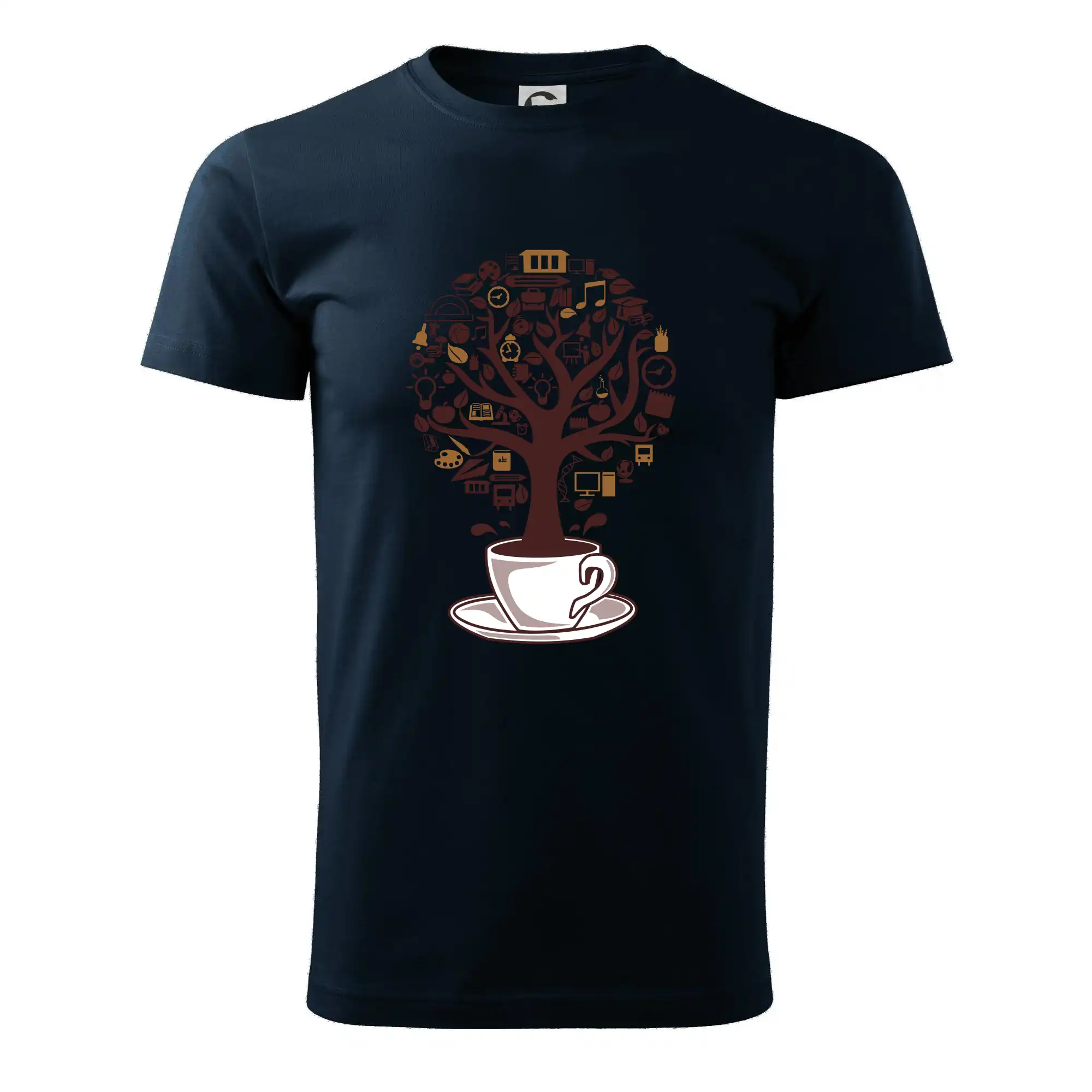 Motívy pre baristu a milovníkov kávy - Coffee Tree parts from school icon - Klasické pánske tričko vyššej gramáže