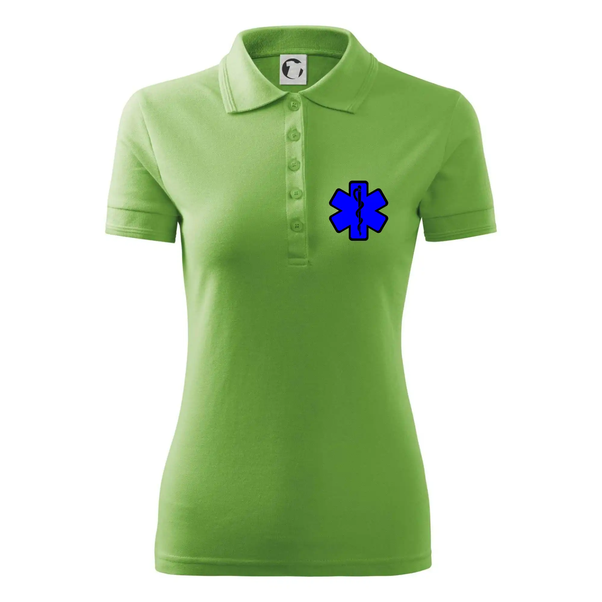 Tričká a mikiny pre záchranárov a lekárov - Kvalitné oblečenie pre zdravotníkov - Rescue - Hviezda na prsníku + nápis na chrbte - Polokošeľa dámska Pique Polo