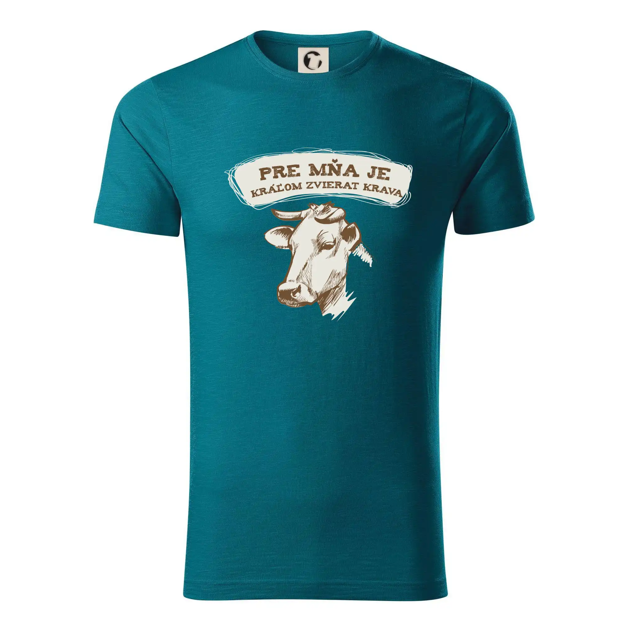 Tričká a zástery na grilovanie - Pre mňa je kráľom zvierat krava - Tričko z organickej bavlny