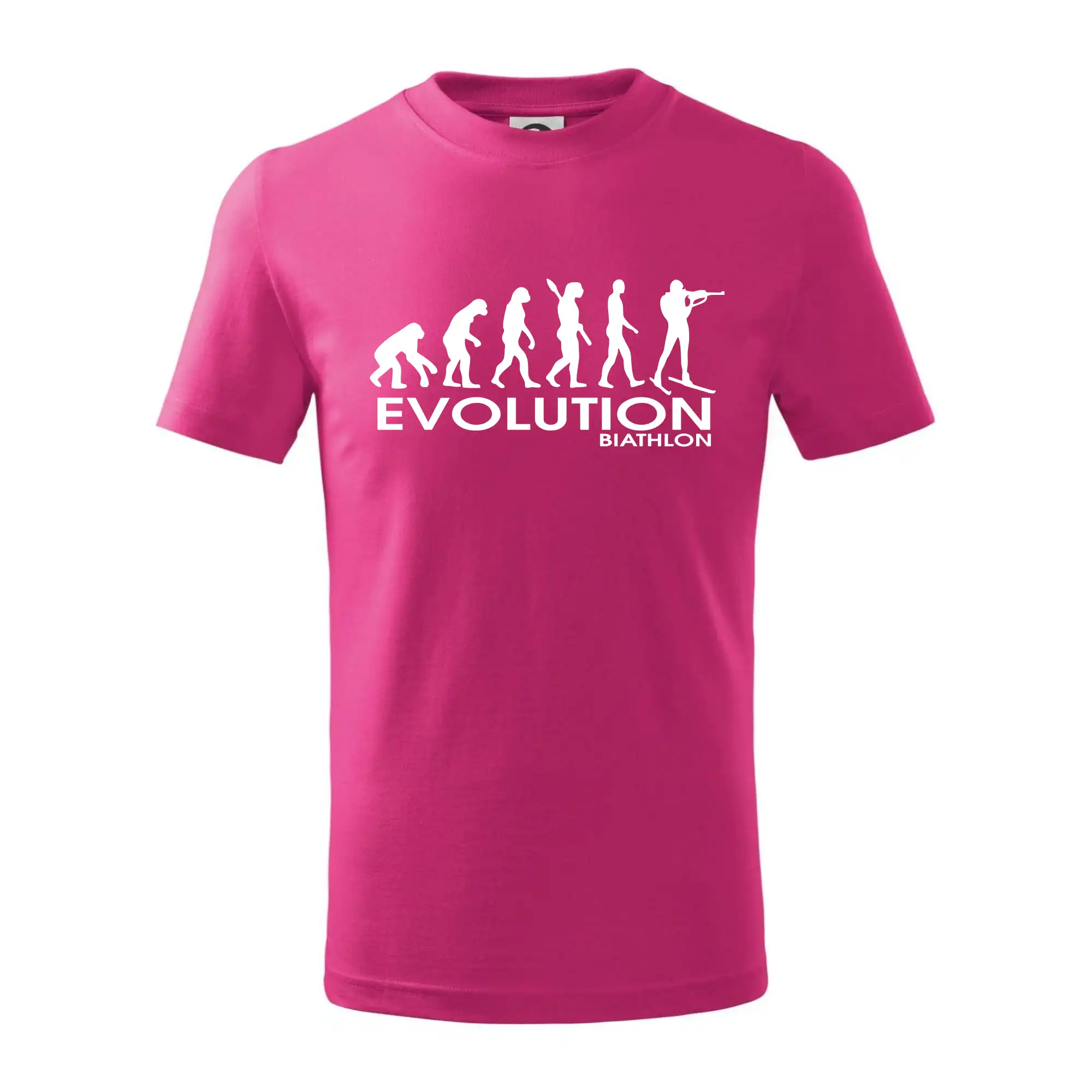 Tričká s potlačou evolúcia - Biathlon - Evolúcia biatlonu - Tričko detské bavlnené