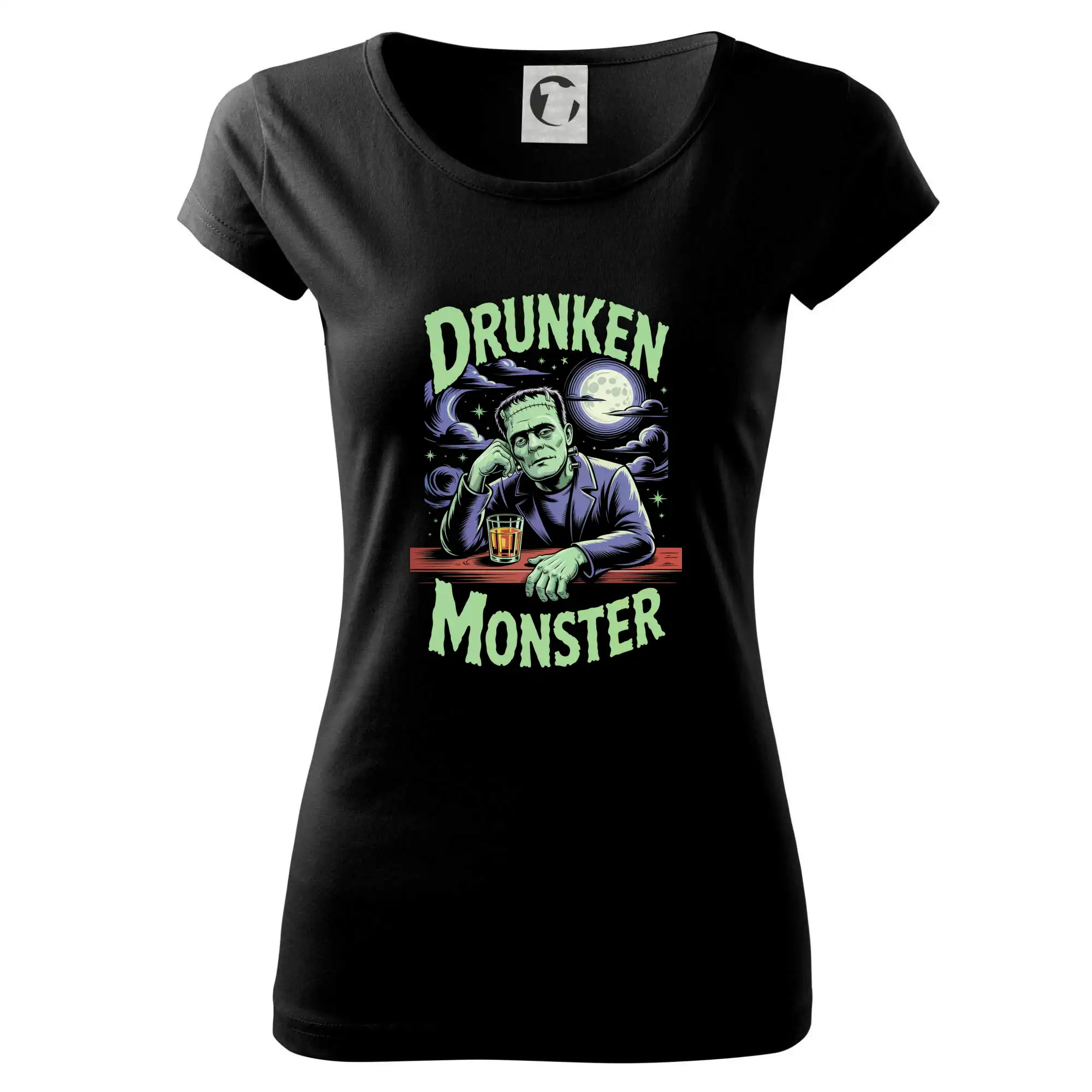 Vtipná tričká s motívmi pitie - ostatné - Drunken Monster - Dámske tričko Pure