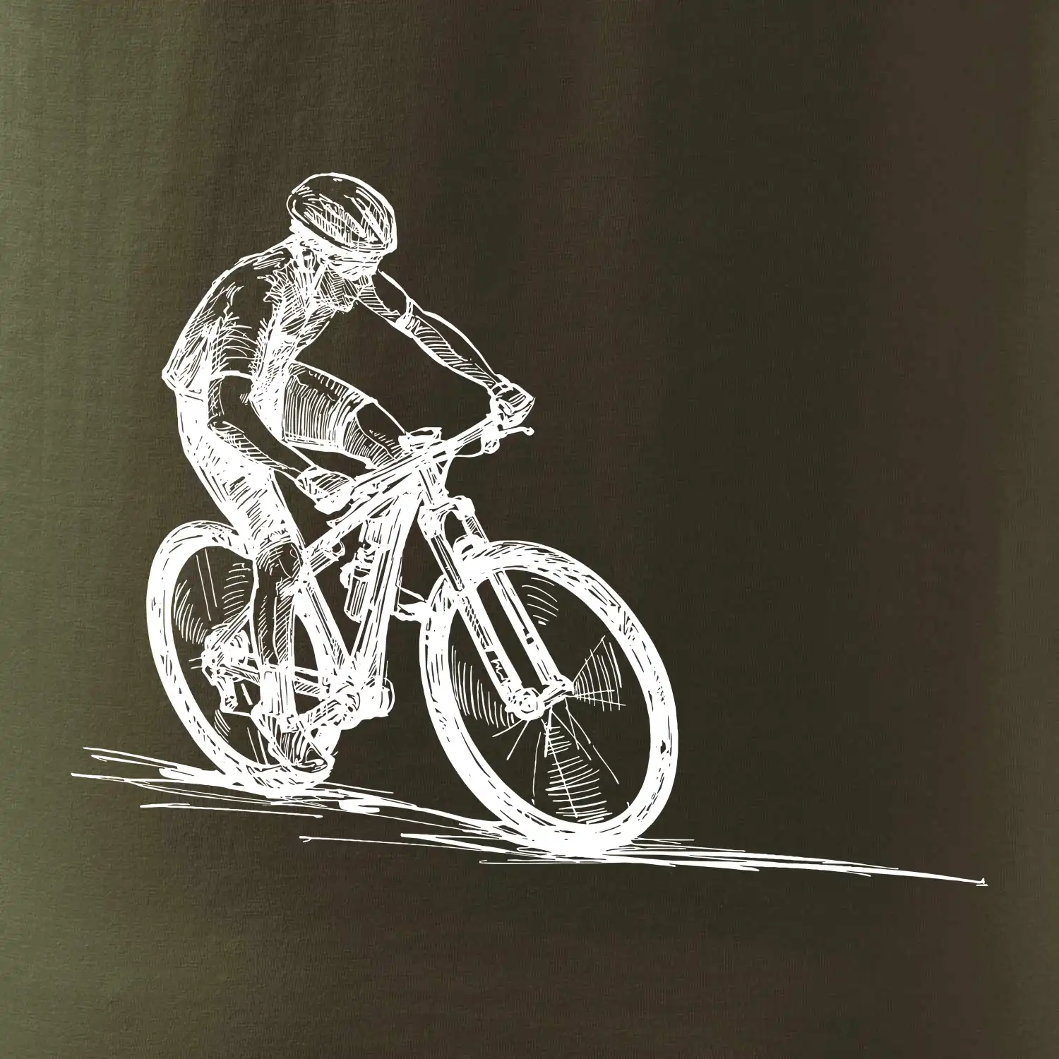 MTB kreslený cyklista