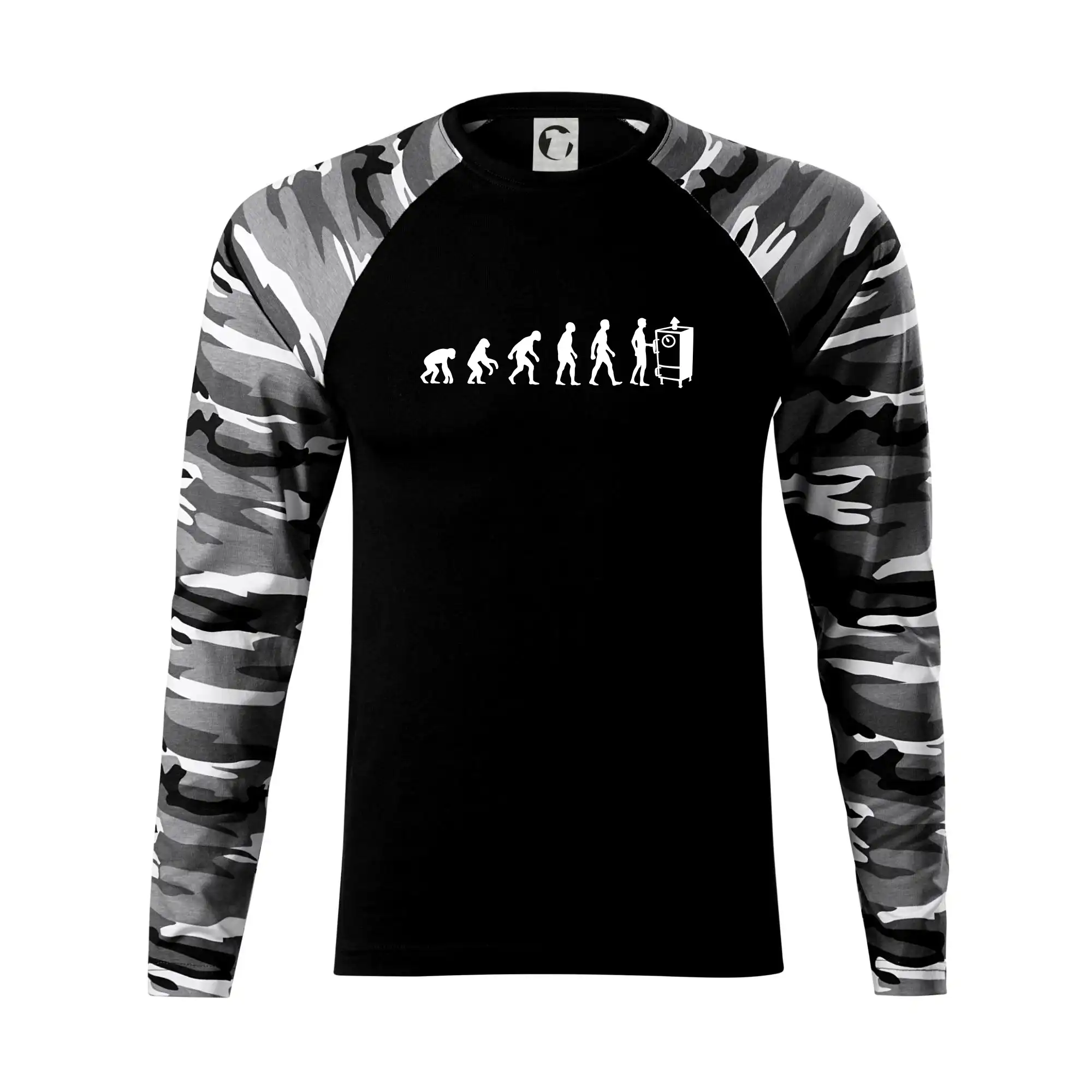 Tričká a zástery na grilovanie - Evolúcia udiareň - Camouflage LS