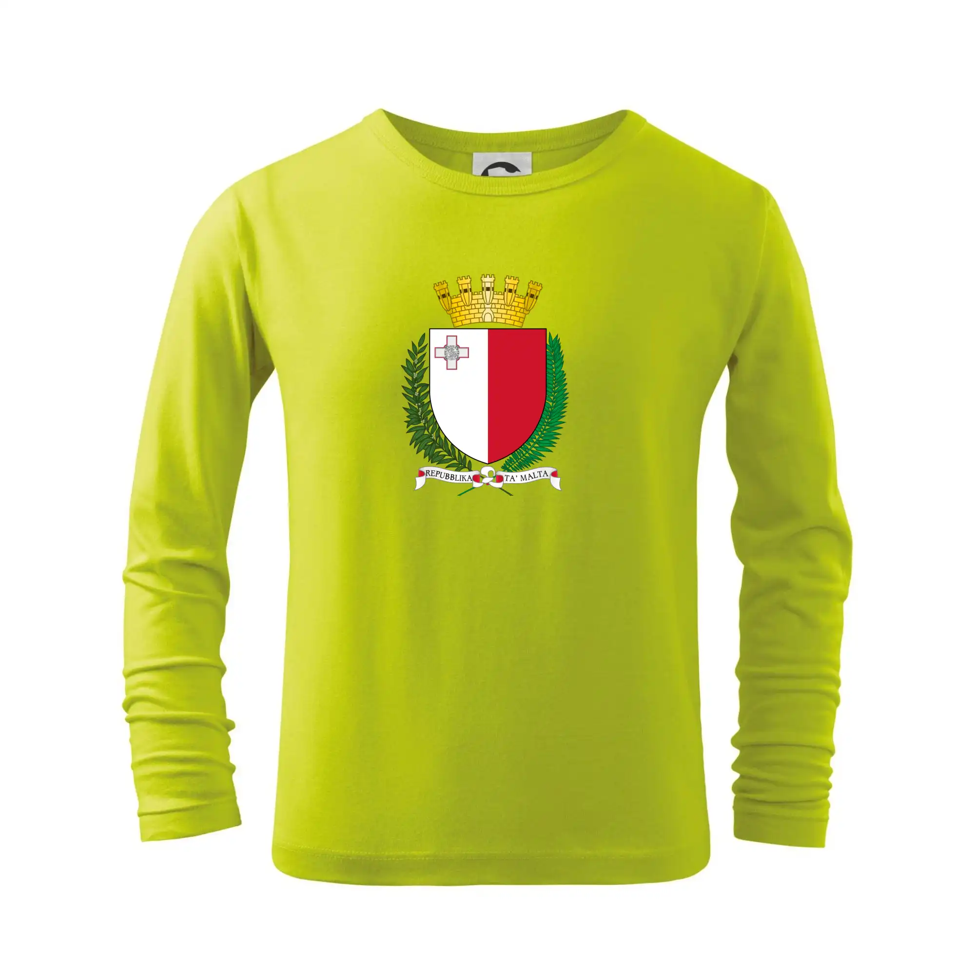 Motívy štátnych vlajok - Malta - statný znak - Tričko detské Long Sleeve