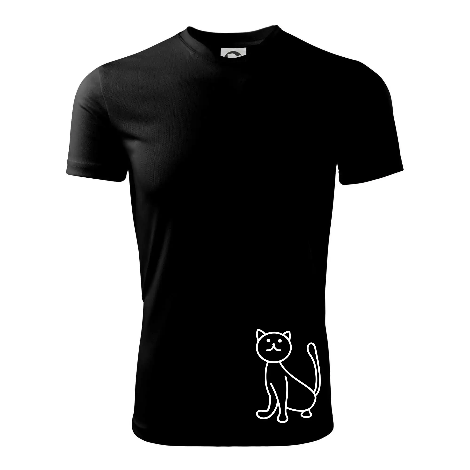 Vtipná tričká s mačkou - Mačka pozerá - Detské tričko športové