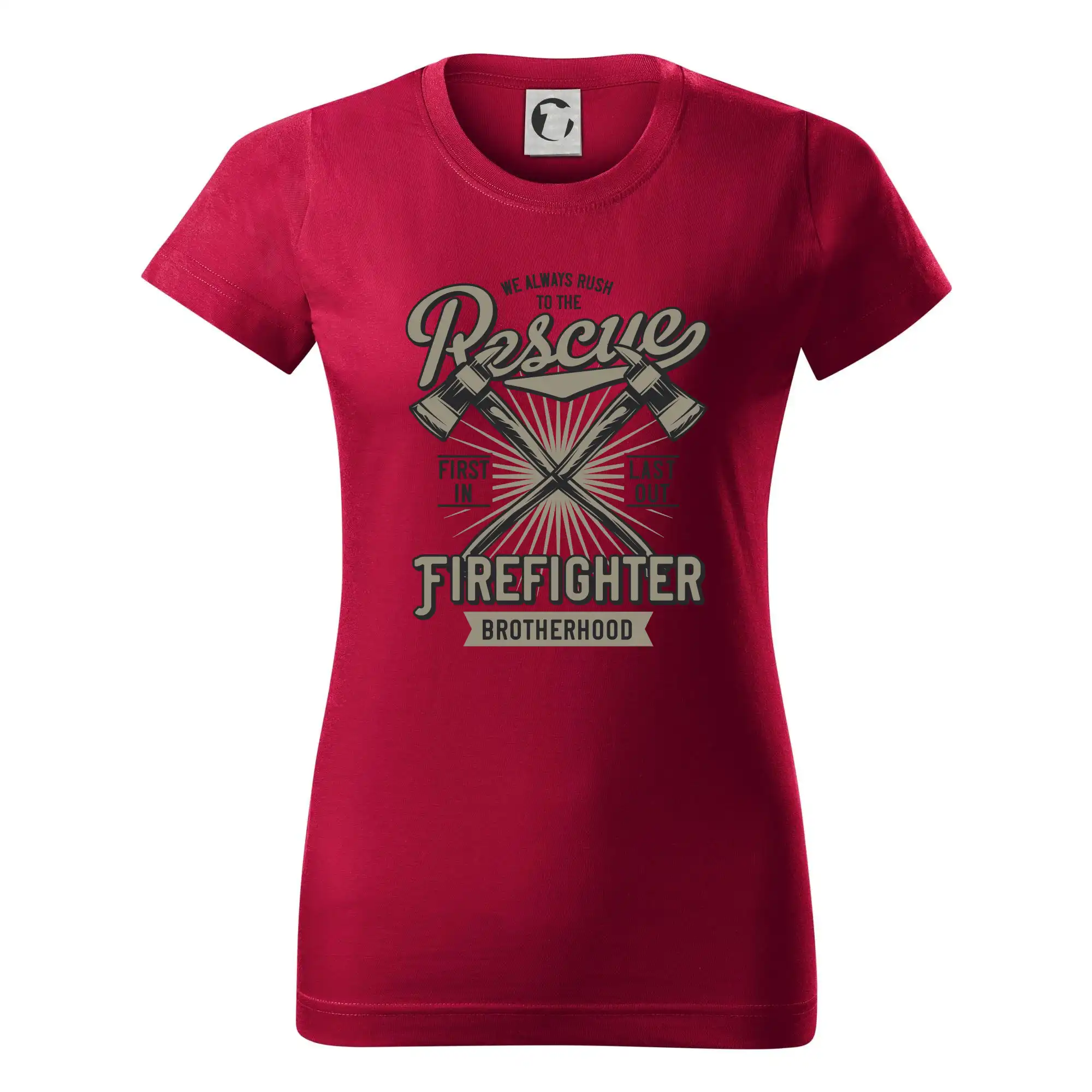 Originálne tričká pre hasičov - Rescue Firefighter - Dámske tričko basic - ľahko voľnejšie a dlhšie