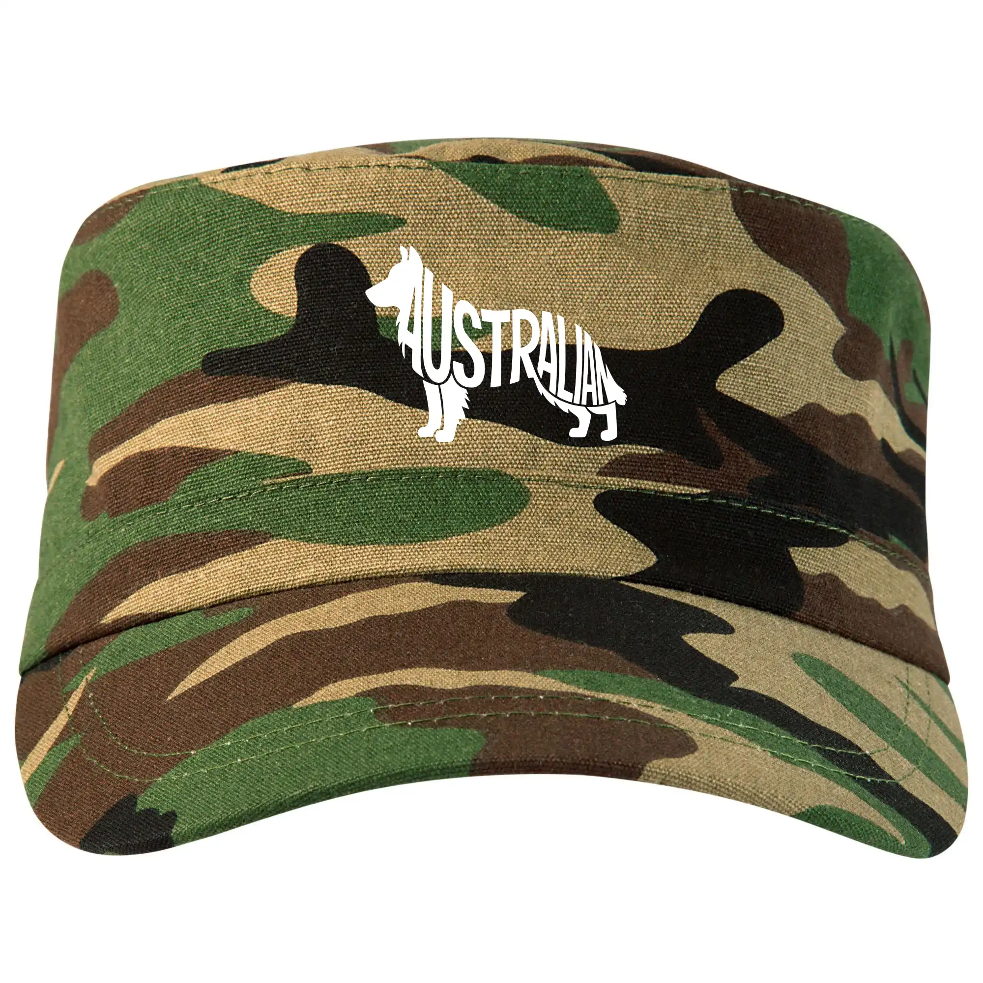 Ostatné psie plemená - Austrálsky Ovčiak - nápis v tele - Šiltovka CAMO