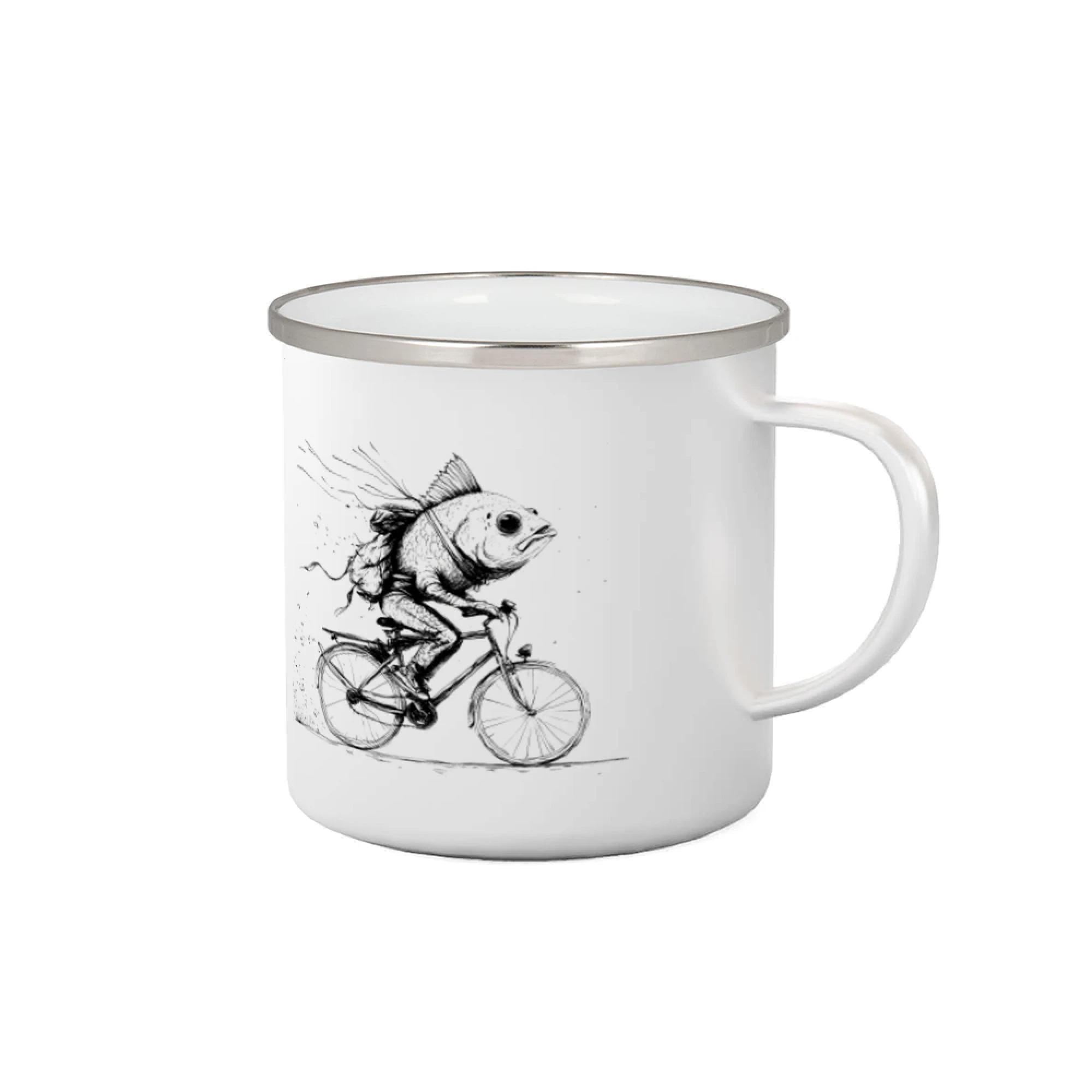 Tričko ako darček pre cyklistu - Ryba na bicykli - Plecháčik