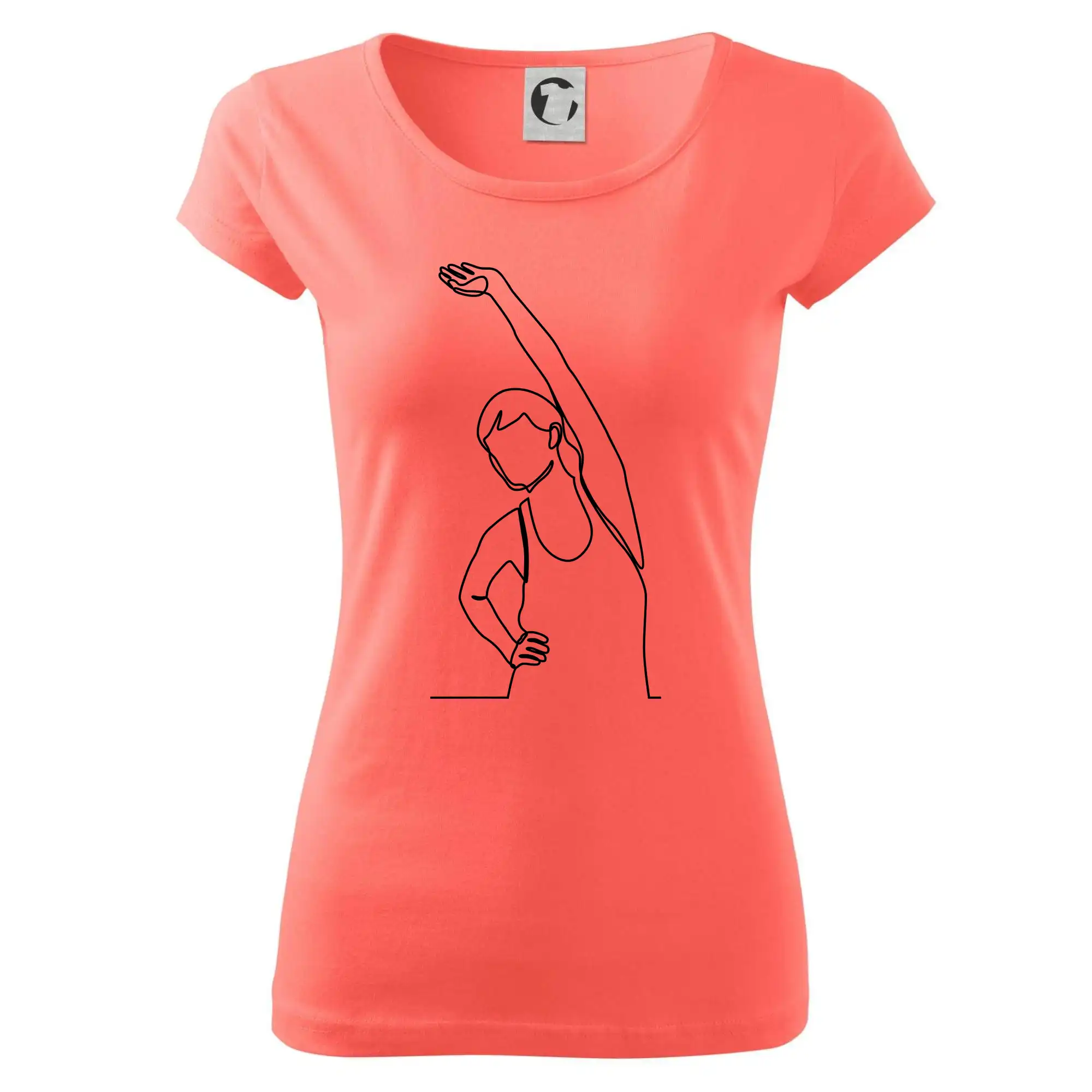 Protahující se žena jedním tahem