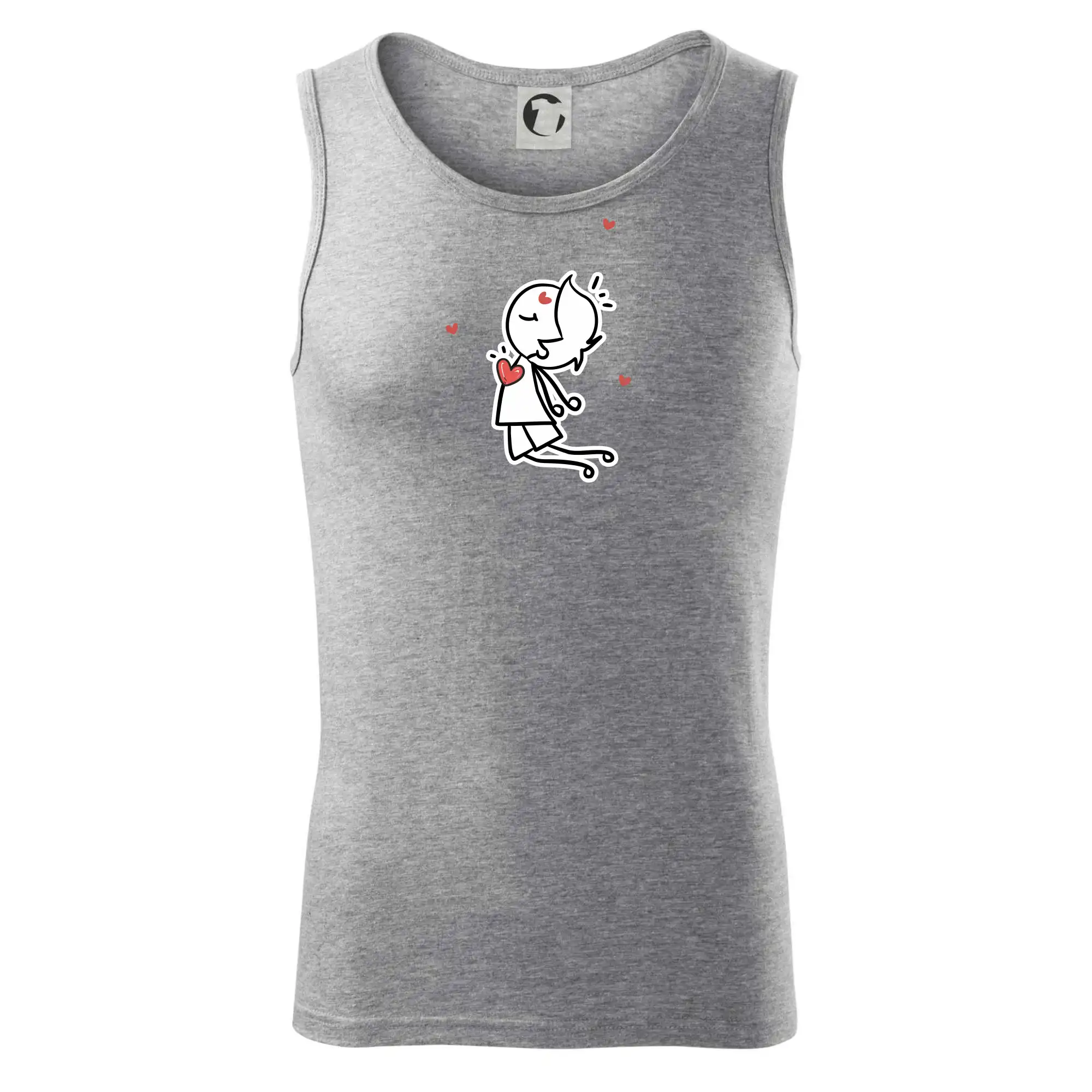 Tričká pre zamilovaných - Párový motív - panáčik a magnet - Tielko pánske Core