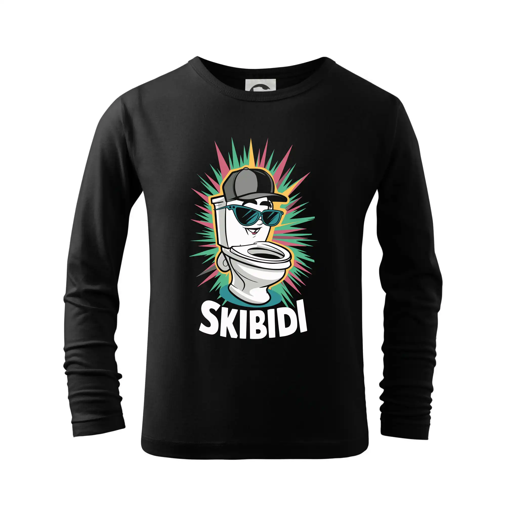 Tričká s motívmi ktoré frčia na internete - Skibidi thug - Tričko detské Long Sleeve