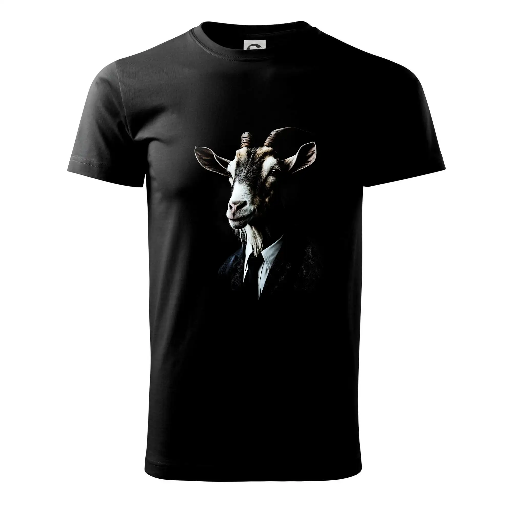 Tričká so zvieratami - Koza v obleku fotka - Tričko extra veľké  (5-8XL)