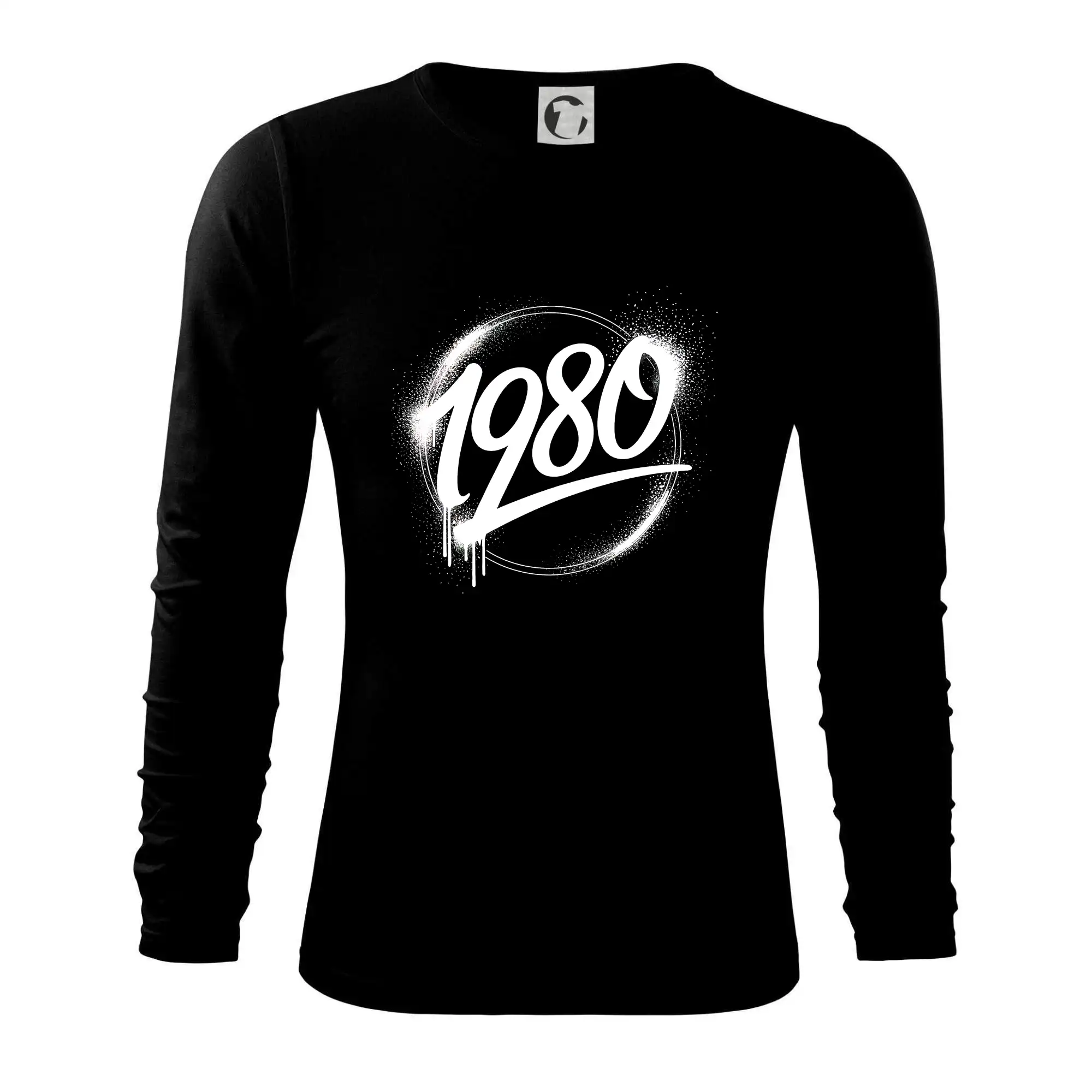 Trička s ročníkom 1980 - Narodeninový ročník graffiti 1980 - Tričko s dlhým rukávom FIT-T long sleeve