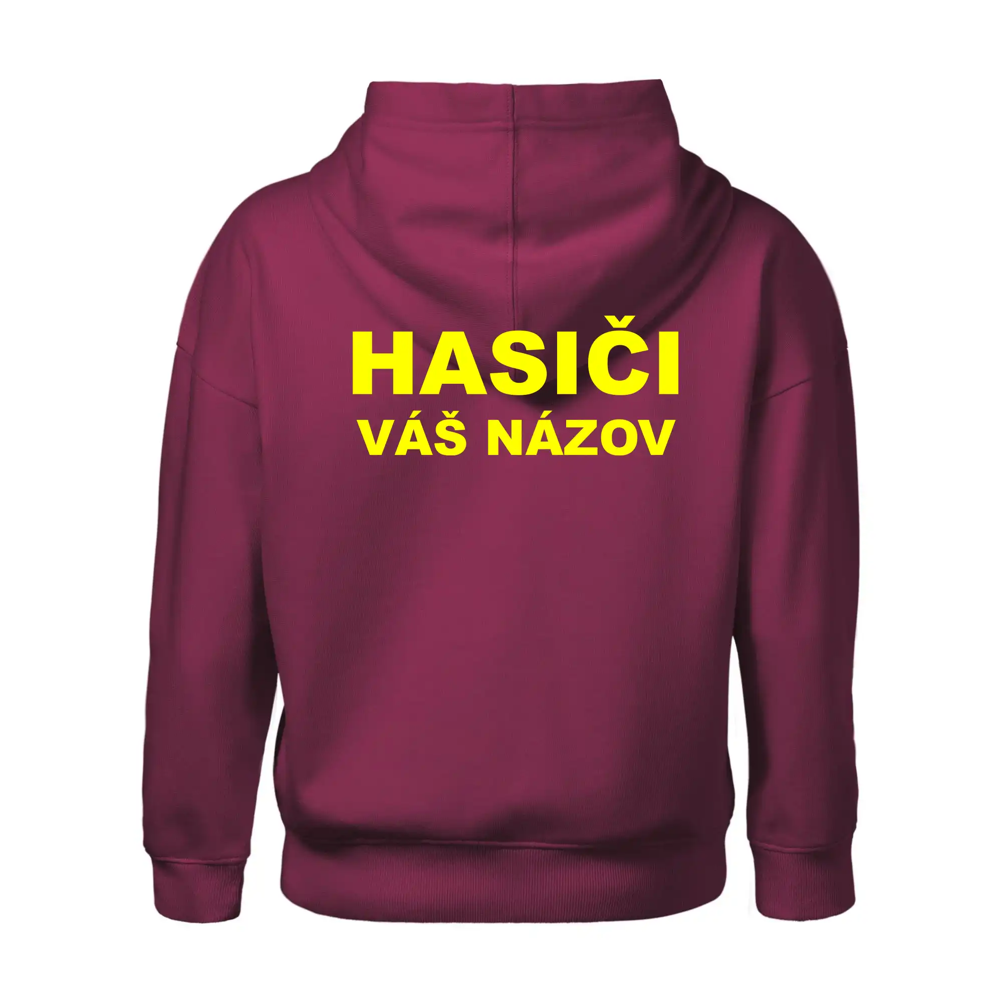 Hasiči - žltý nápis - váš názov zboru