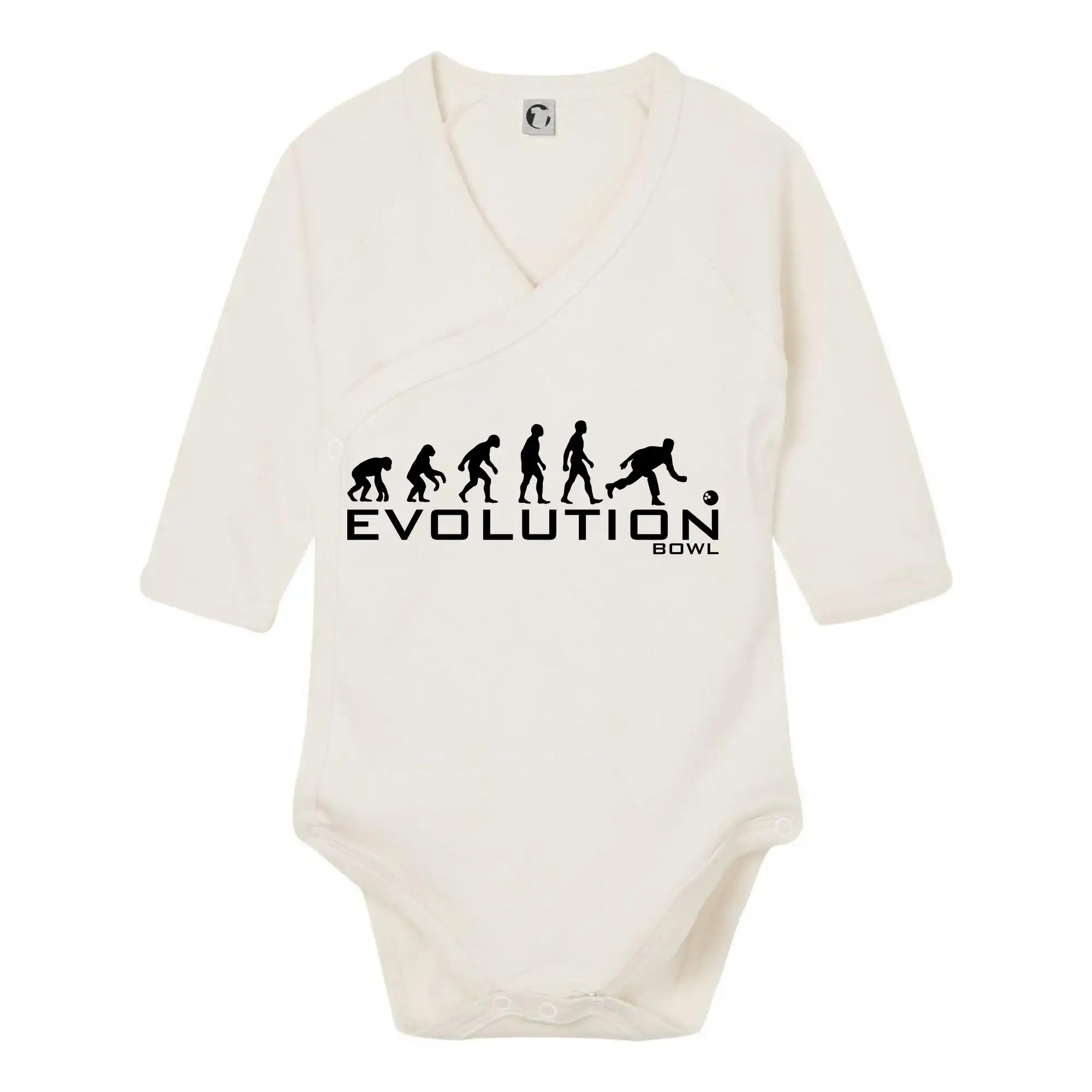 Tričká s potlačou evolúcia - Evolution Bowl - Body zavinovacie s dlhým rukávom