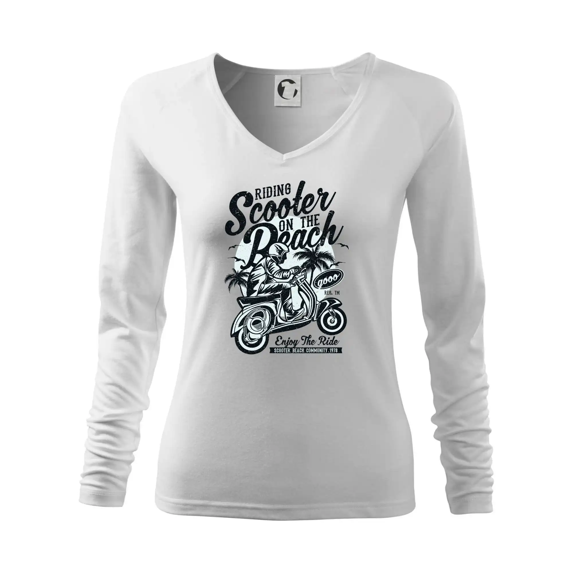 Tričká pre motorkárov¨ - Scooter Beach - Tričko dámske Elegance