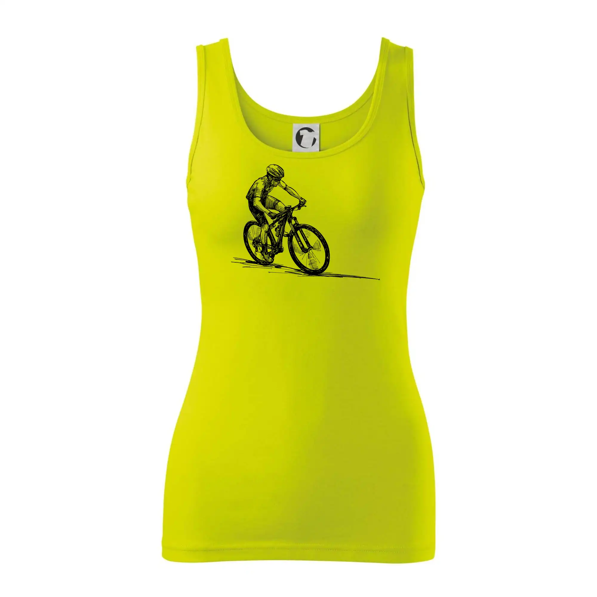 Tričko ako darček pre cyklistu - MTB kreslený cyklista - Dámske tielko
