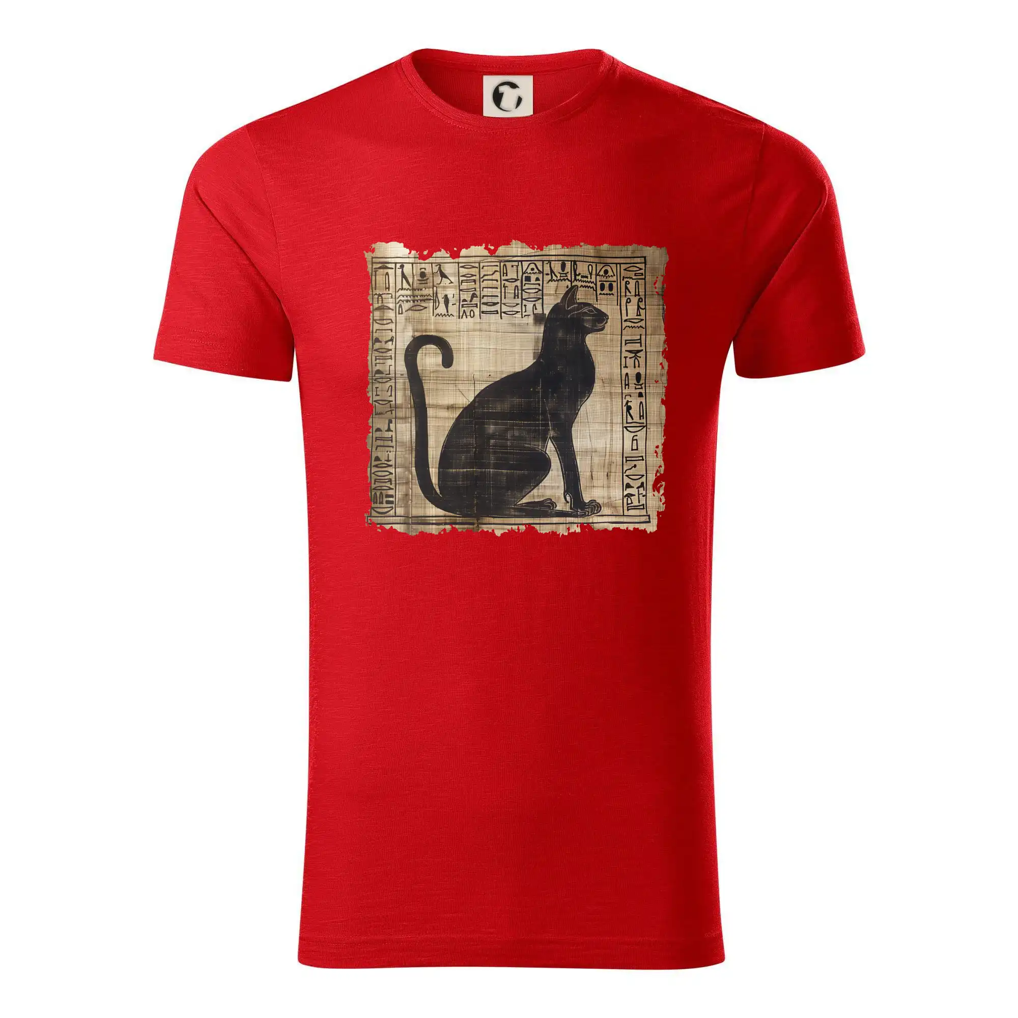 Vtipná tričká s mačkou - Egyptské hieroglyfy mačka - Tričko z organickej bavlny