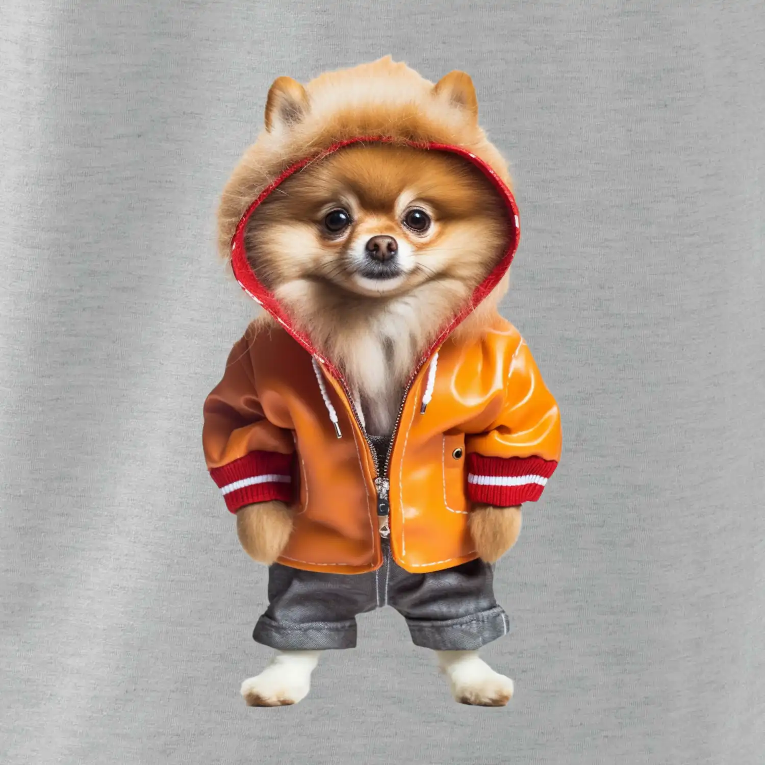 Pomeranian v bundě
