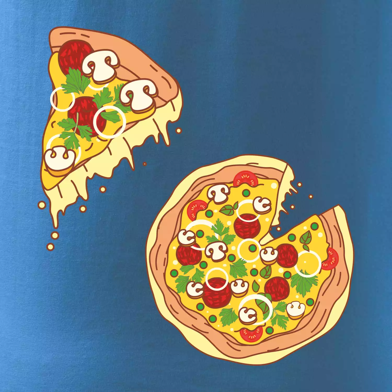 Pizza + Pizza kousek