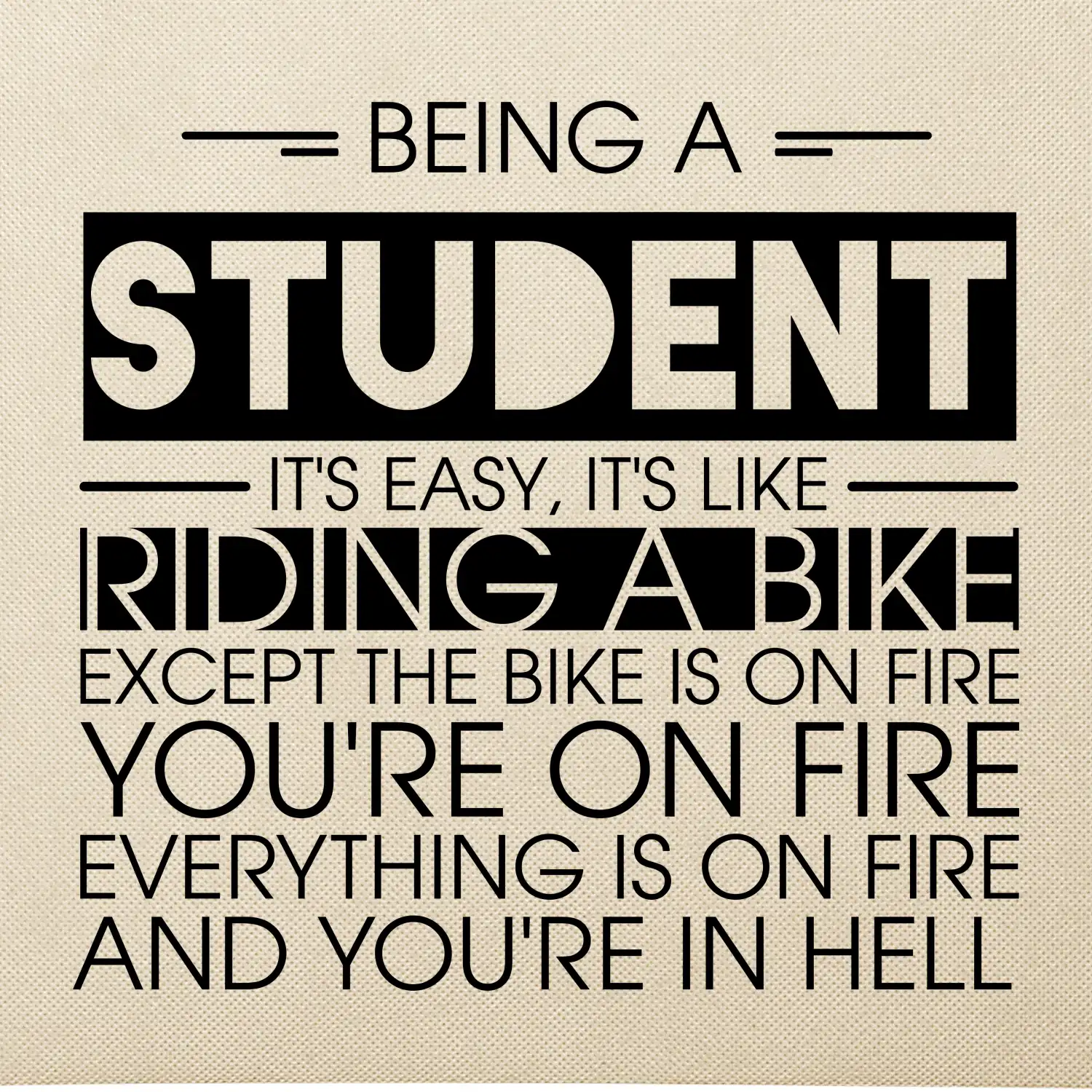 Being a student - bike