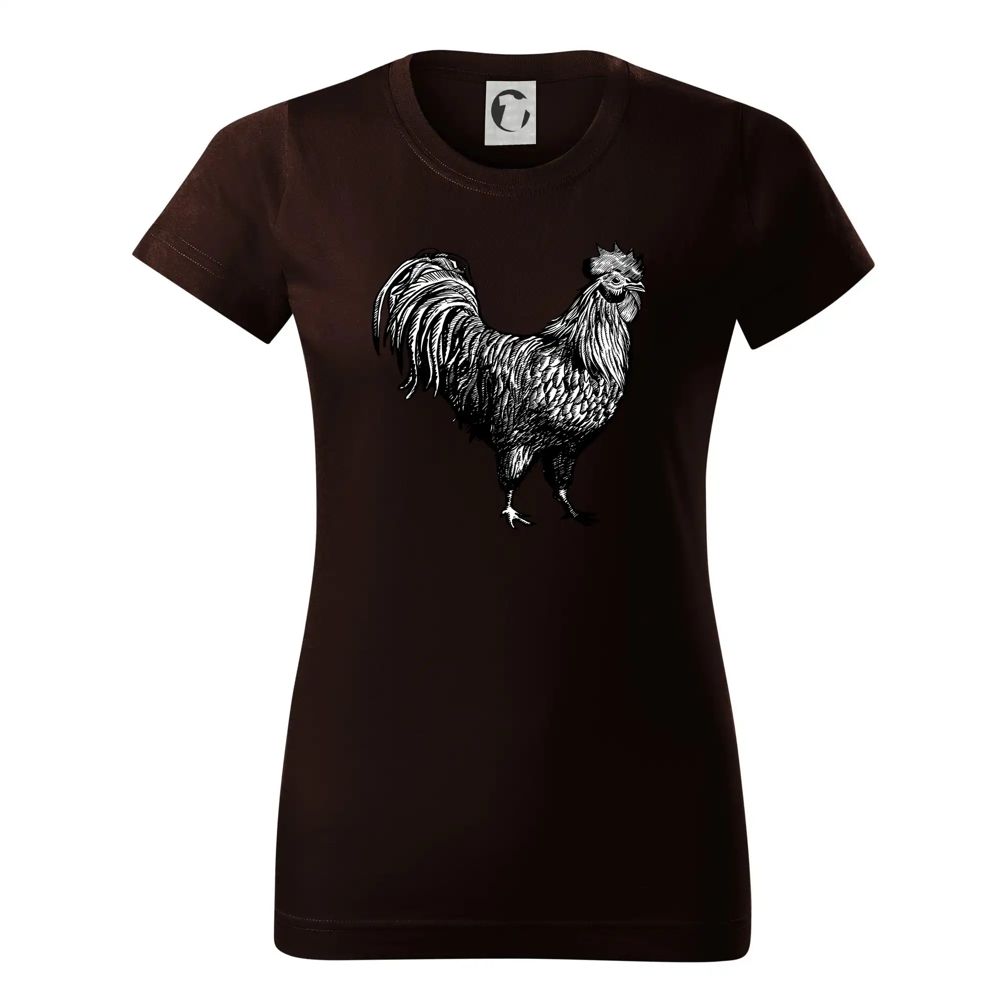 Kohout kreslený černobílý