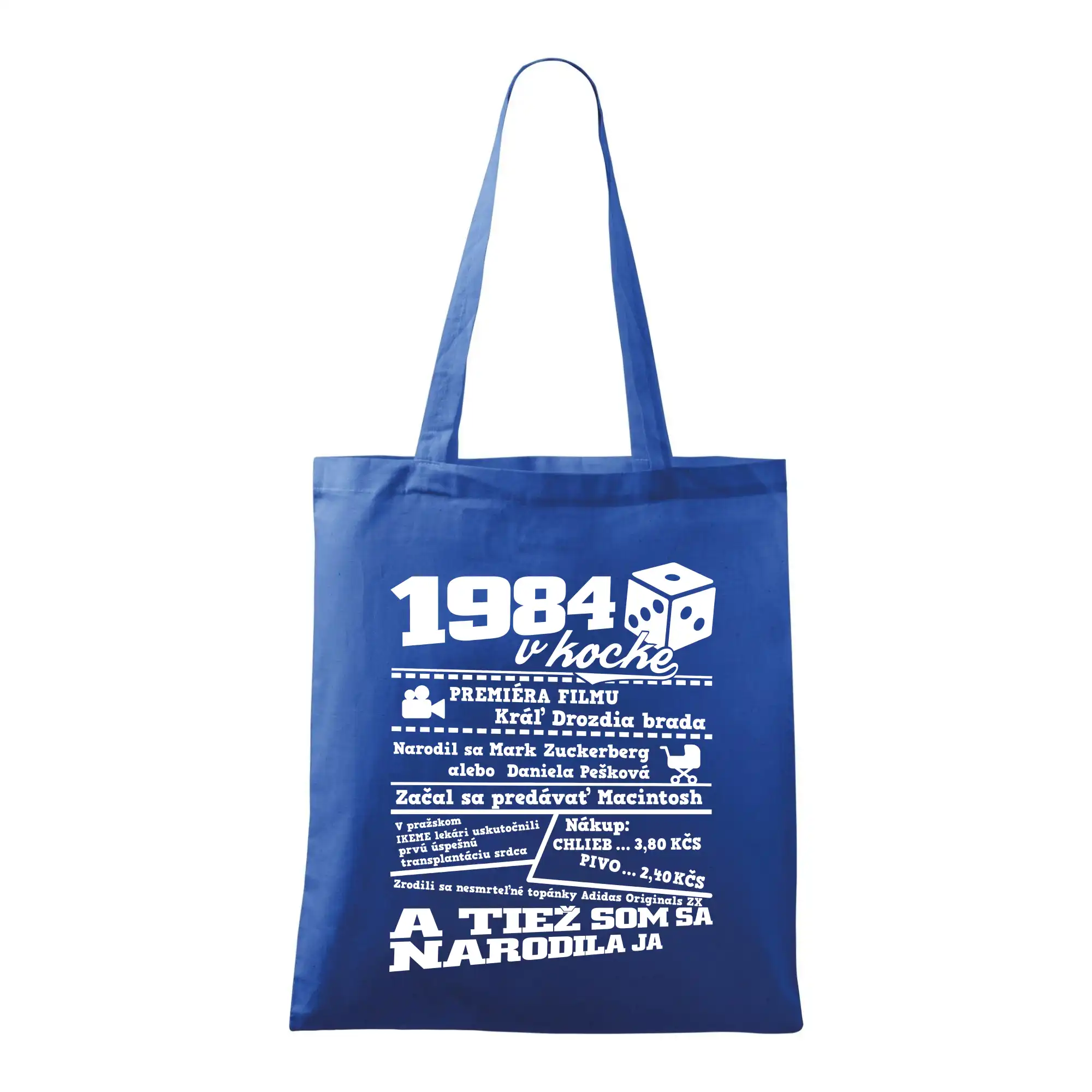 Trička s ročníkom 1984 - 1984 v kocke - Taška bavlnená