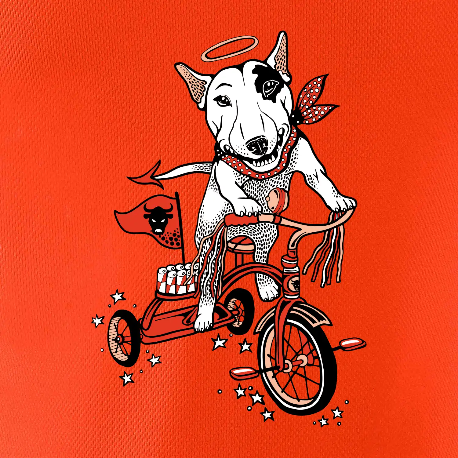 Bull terier anděl (Pecka design)