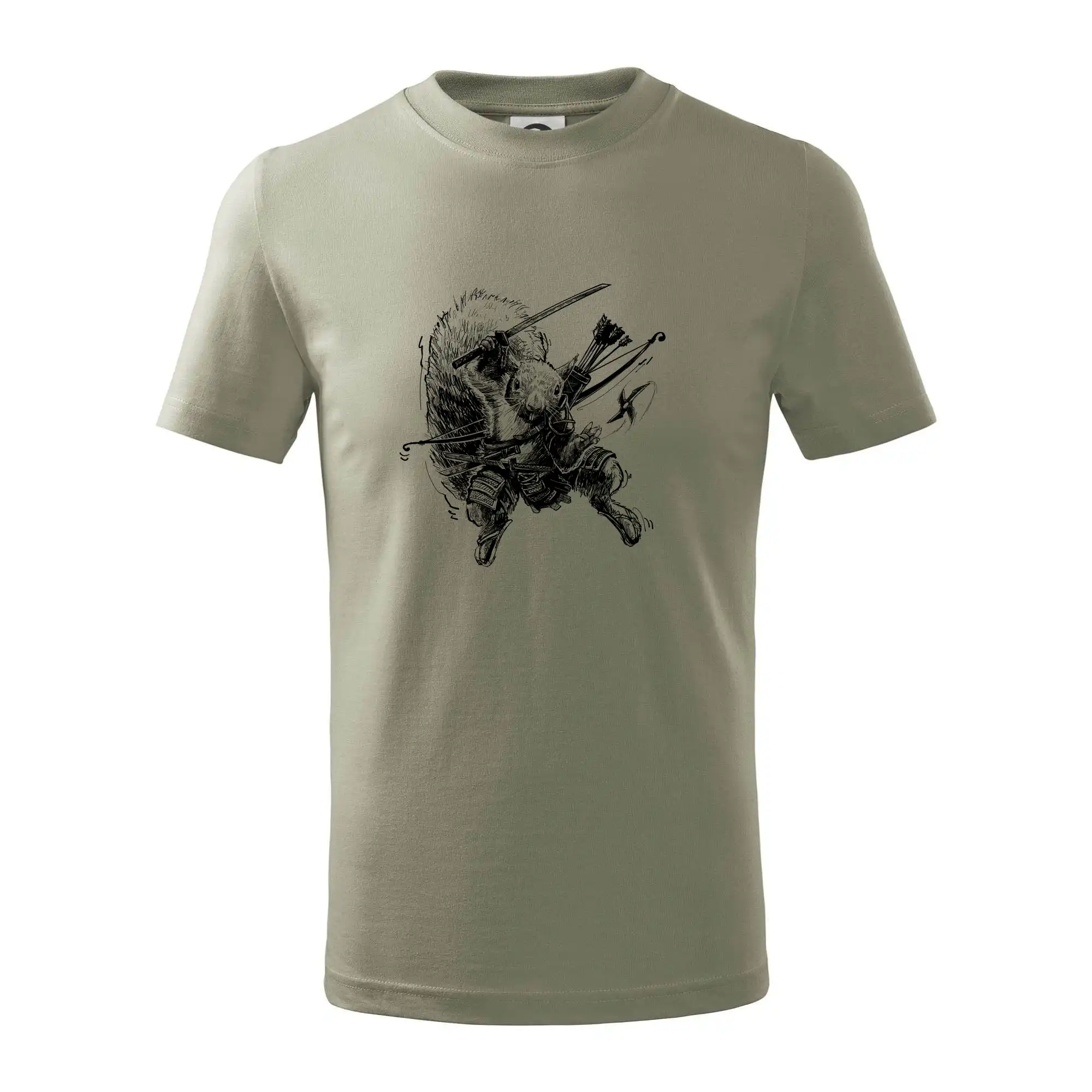 Grafické tričká - Skica ninja veverička - Tričko detské bavlnené