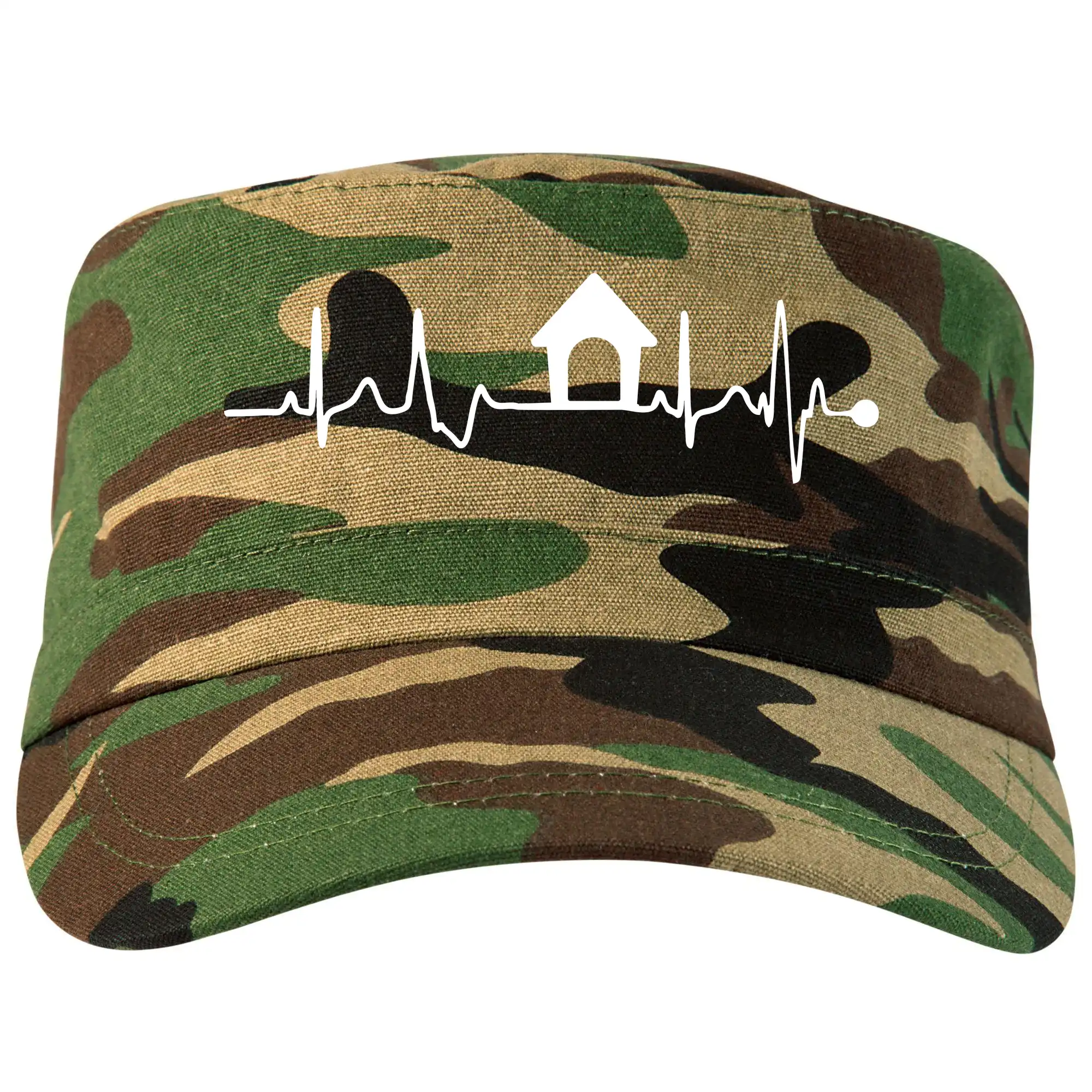 Tričká so psami - Ekg psia búda - Šiltovka CAMO