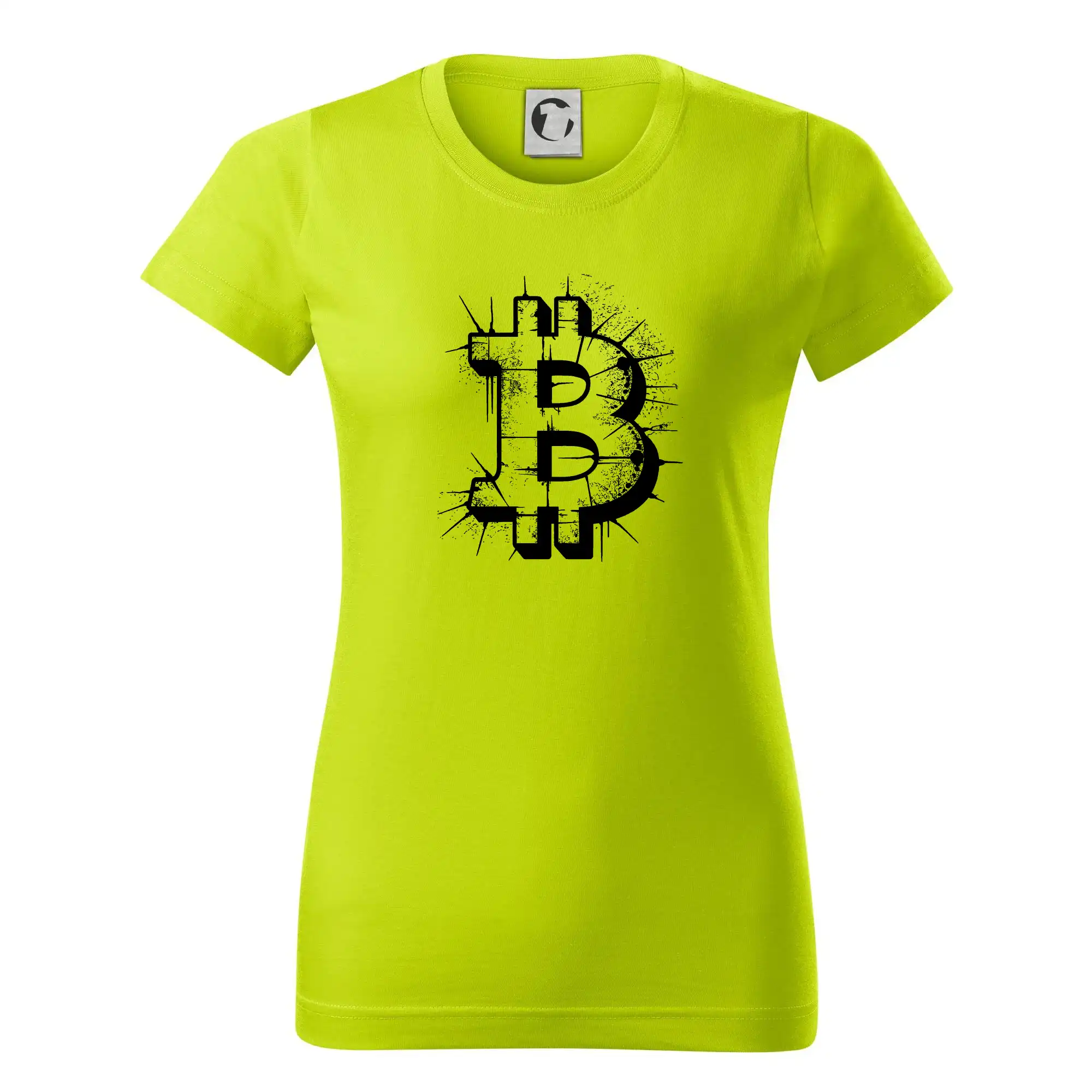 Bitcoin kresba ceruzku - Dámske tričko basic - ľahko voľnejšie a dlhšie