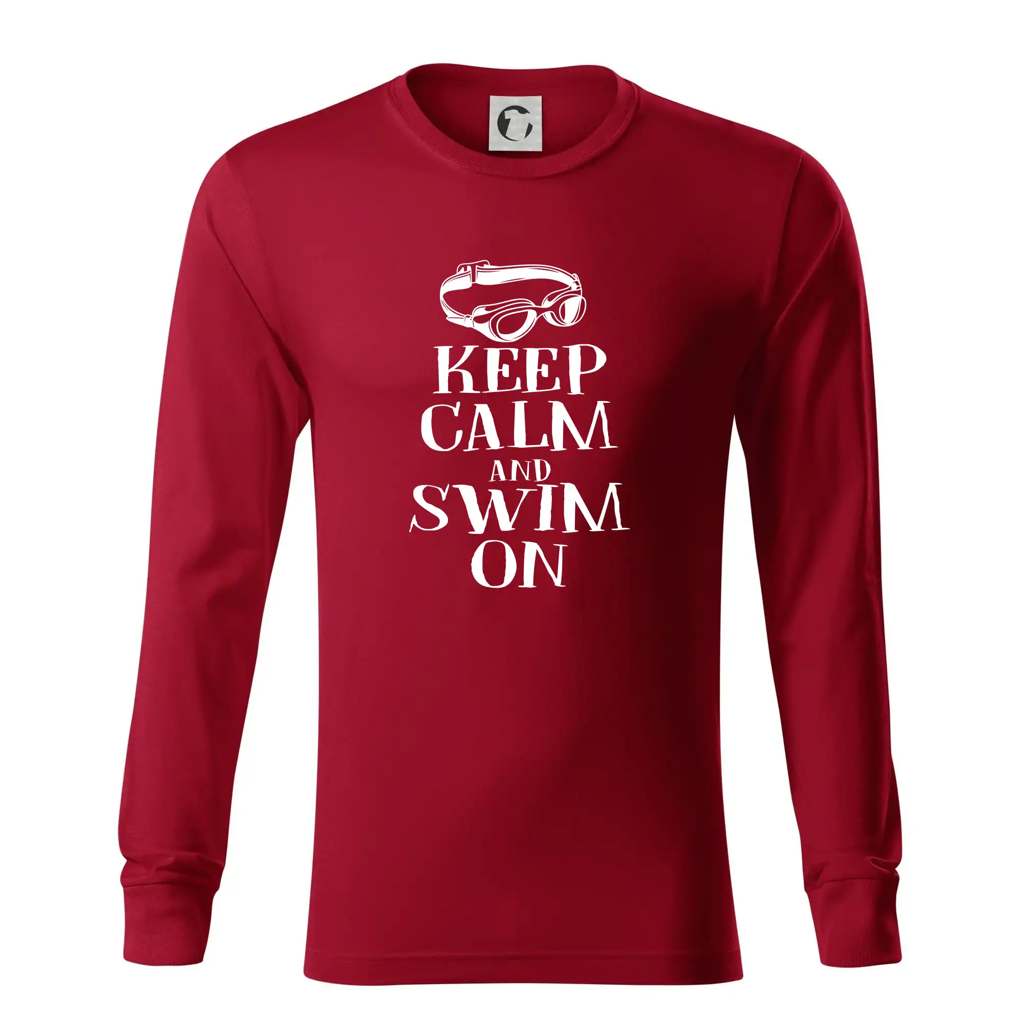 Ostatné športy - Keep calm and swim on - Tričko s dlhým rukávom LS R05