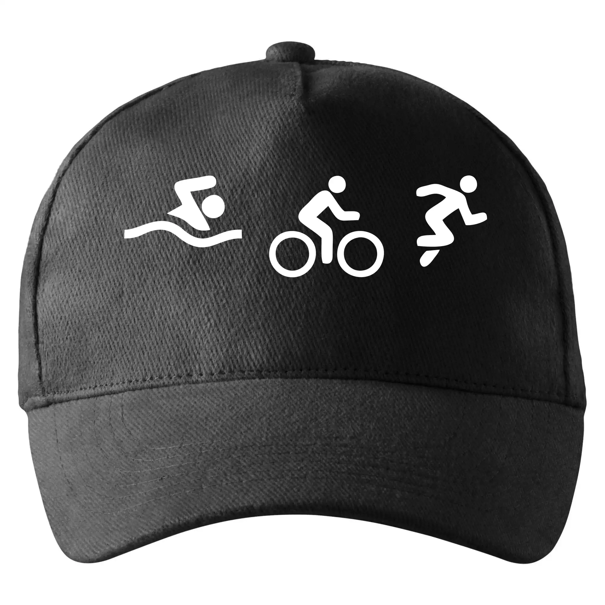 Tričko ako darček pre cyklistu - Triathlon postavy - Šiltovka so zahnutým šiltom a mosaznou sponou