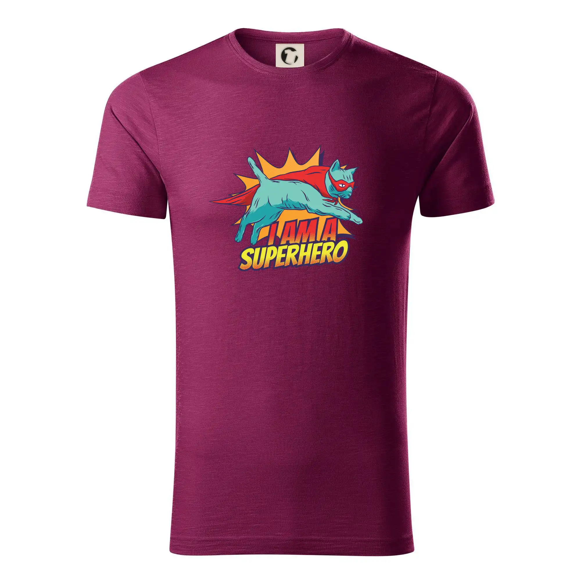 Vtipná tričká s mačkou - Mačka I am a Superhero - Tričko z organickej bavlny