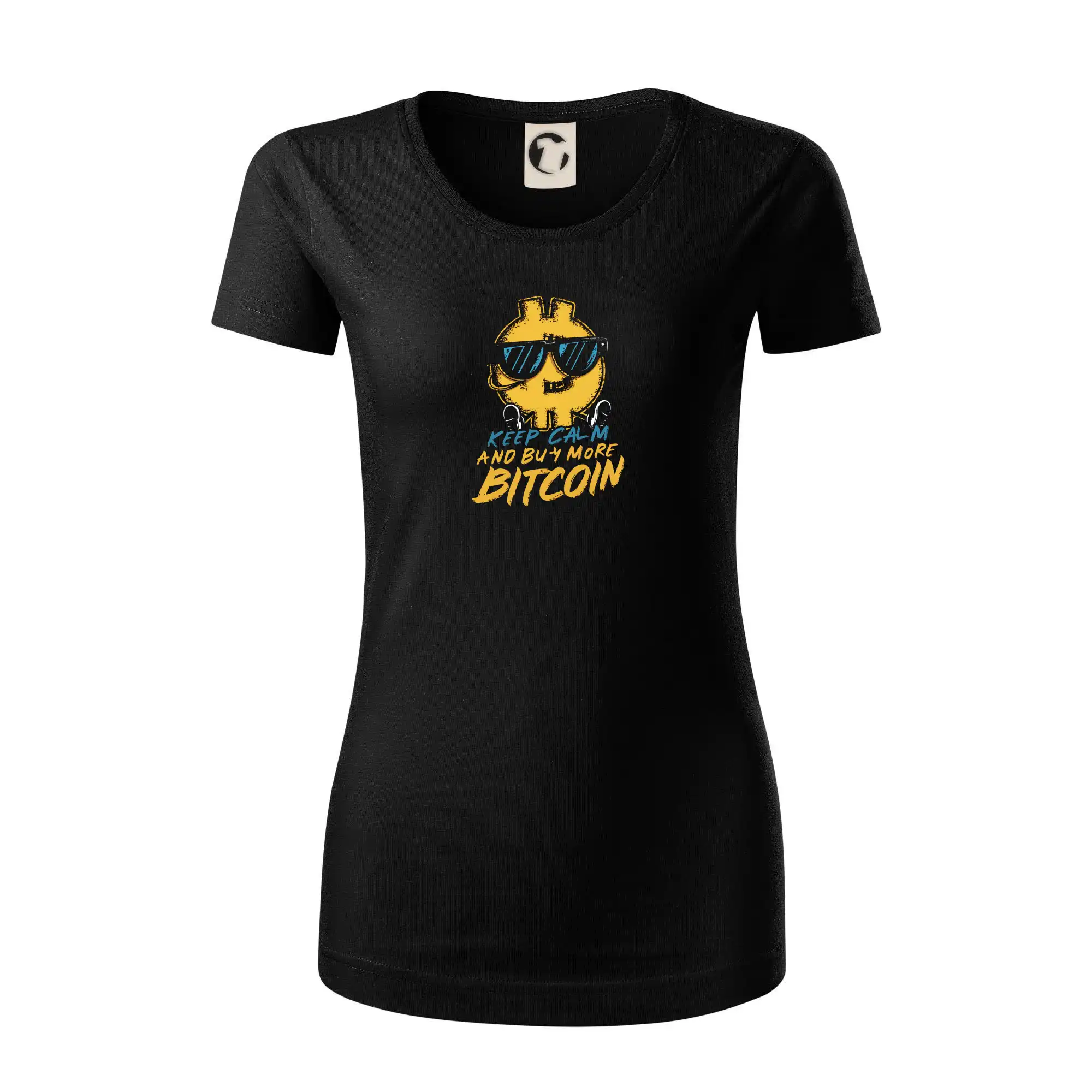 Keep calm and buy more bitcoin - Dámske tričko z organickej bavlny Origin (GOTS)