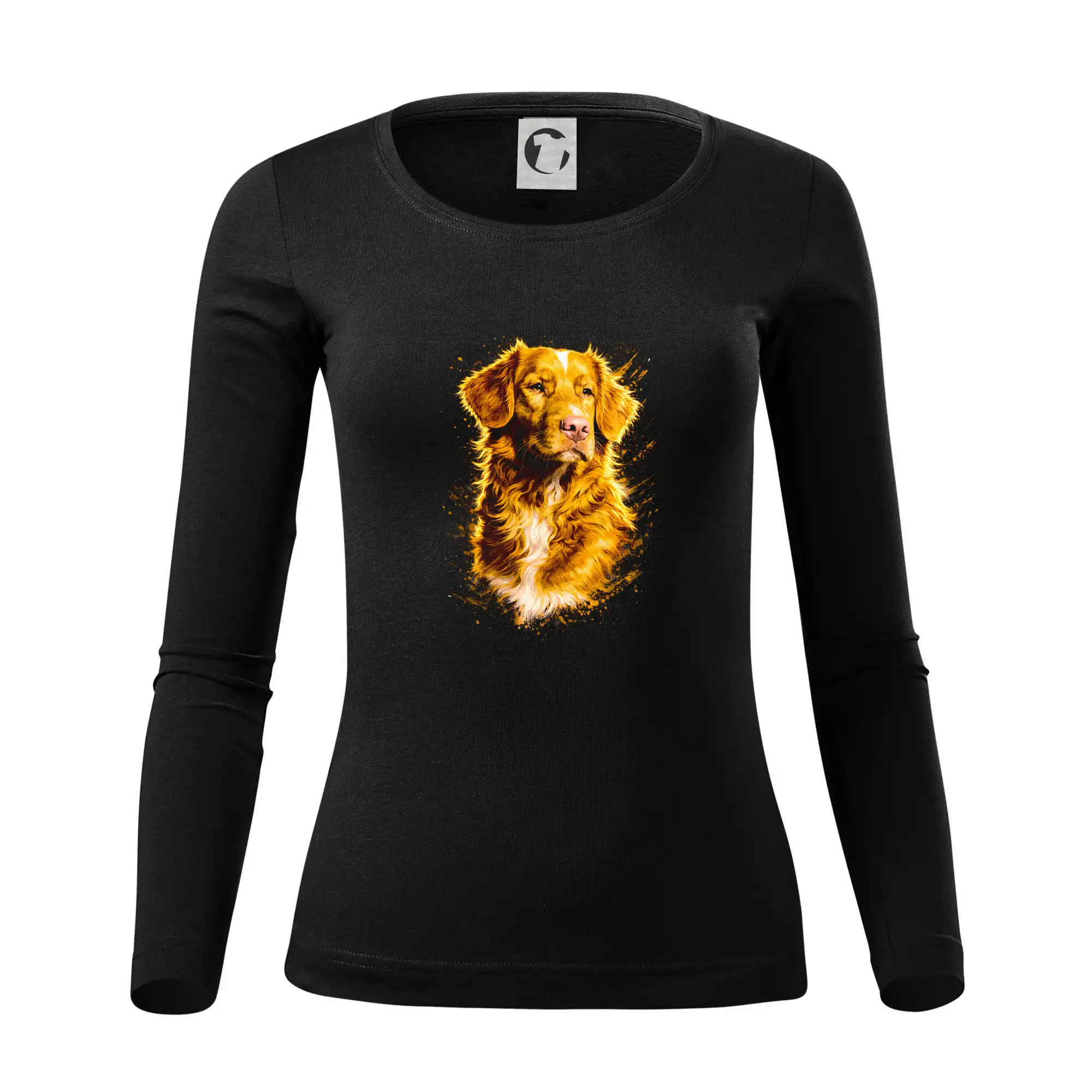 Ostatné psie plemená - Obrázok poltón Kanadský retriever (Nova Scotia Duck Tolling Retriever) - Dámske tričko FIT-T LS - zužené