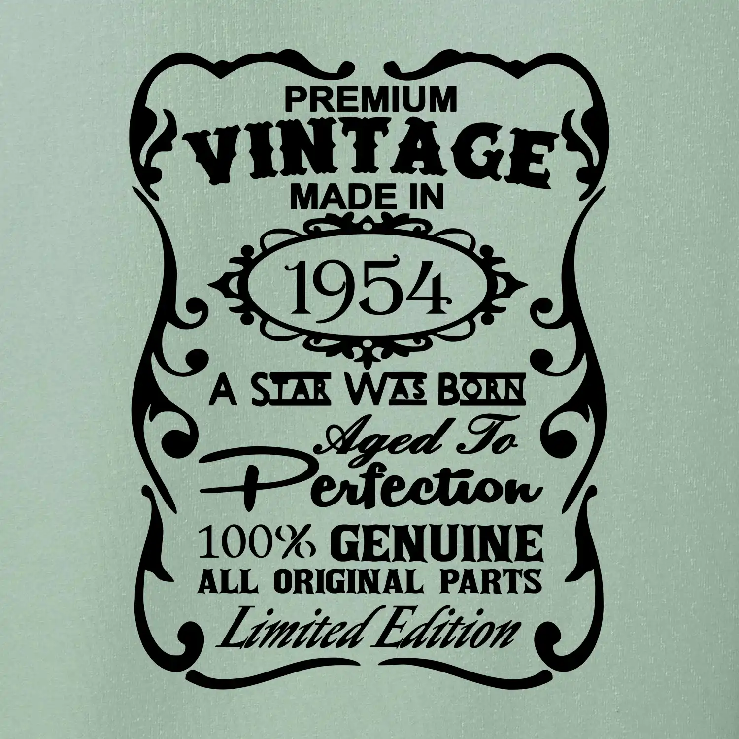 Vintage Etiketa - 1954