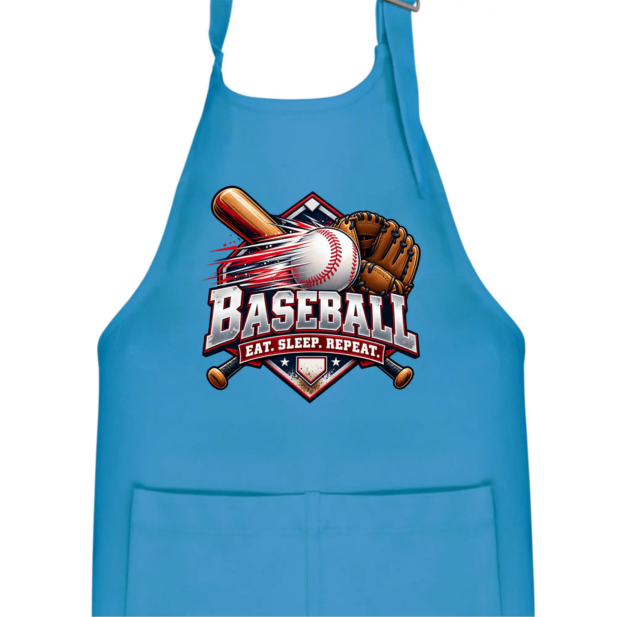 Baseballová pálka s rukavicí eat sleep repeat