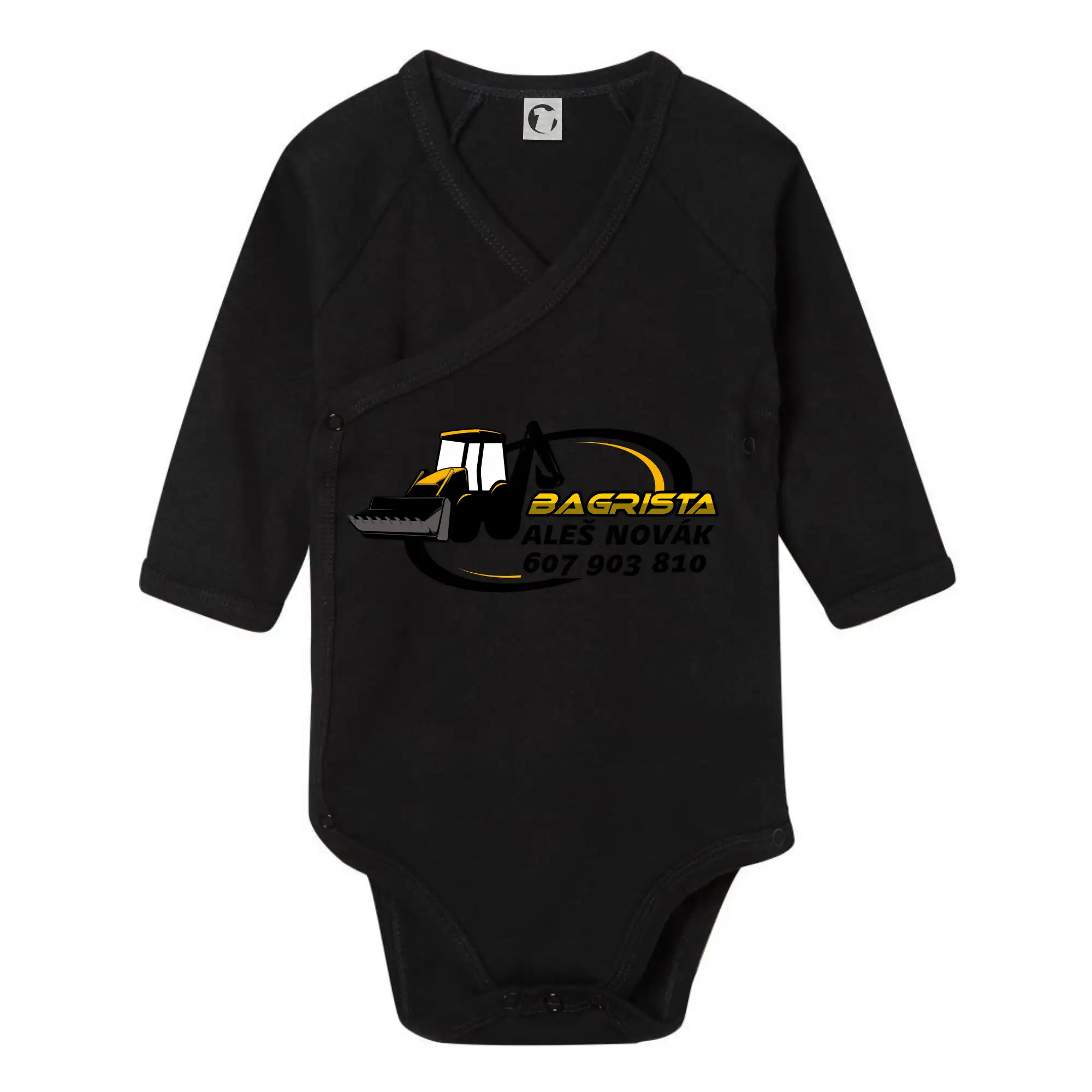 Bagrista v kruhu - vlastní nápis