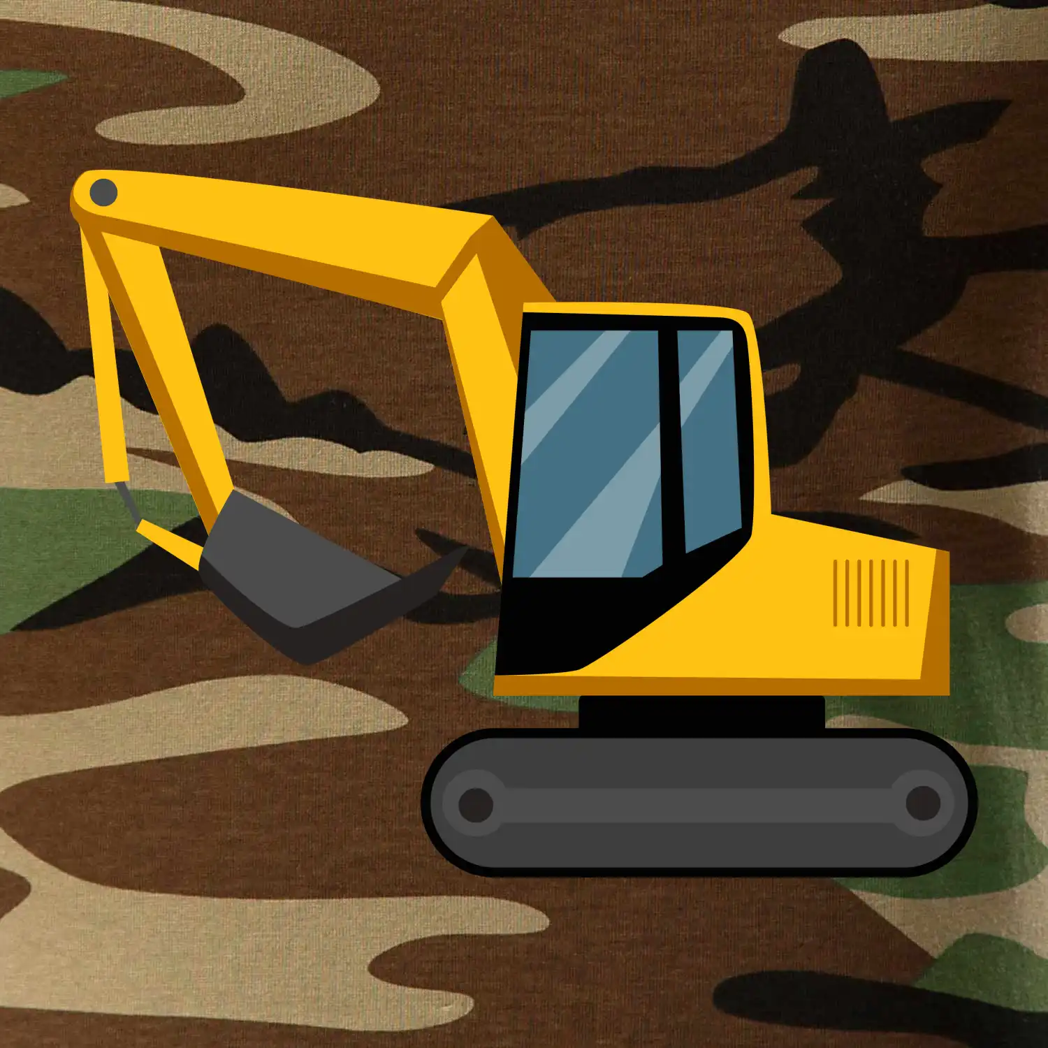 Bagr bez nápisu  z boku