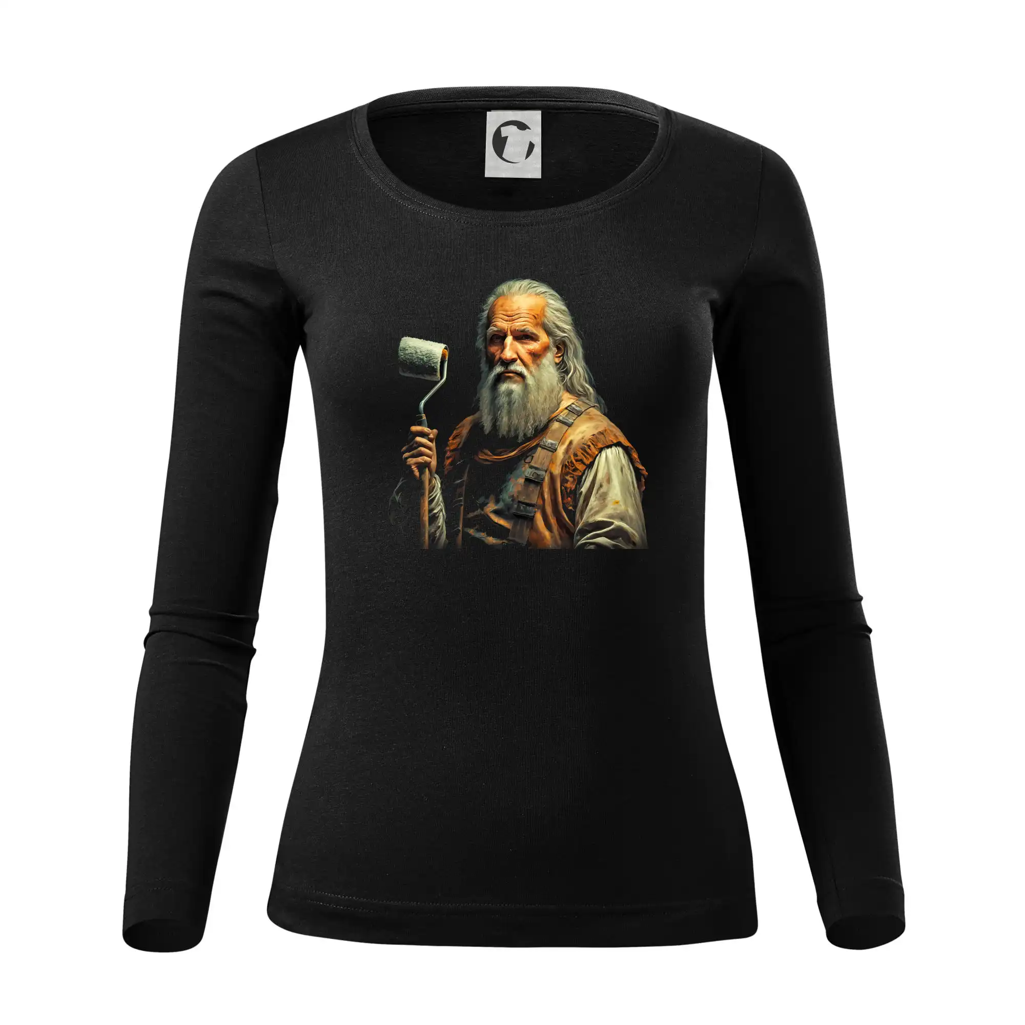 Grafické tričká - Leonardo da Vinci malíř pokojů - Dámske tričko FIT-T LS - zužené