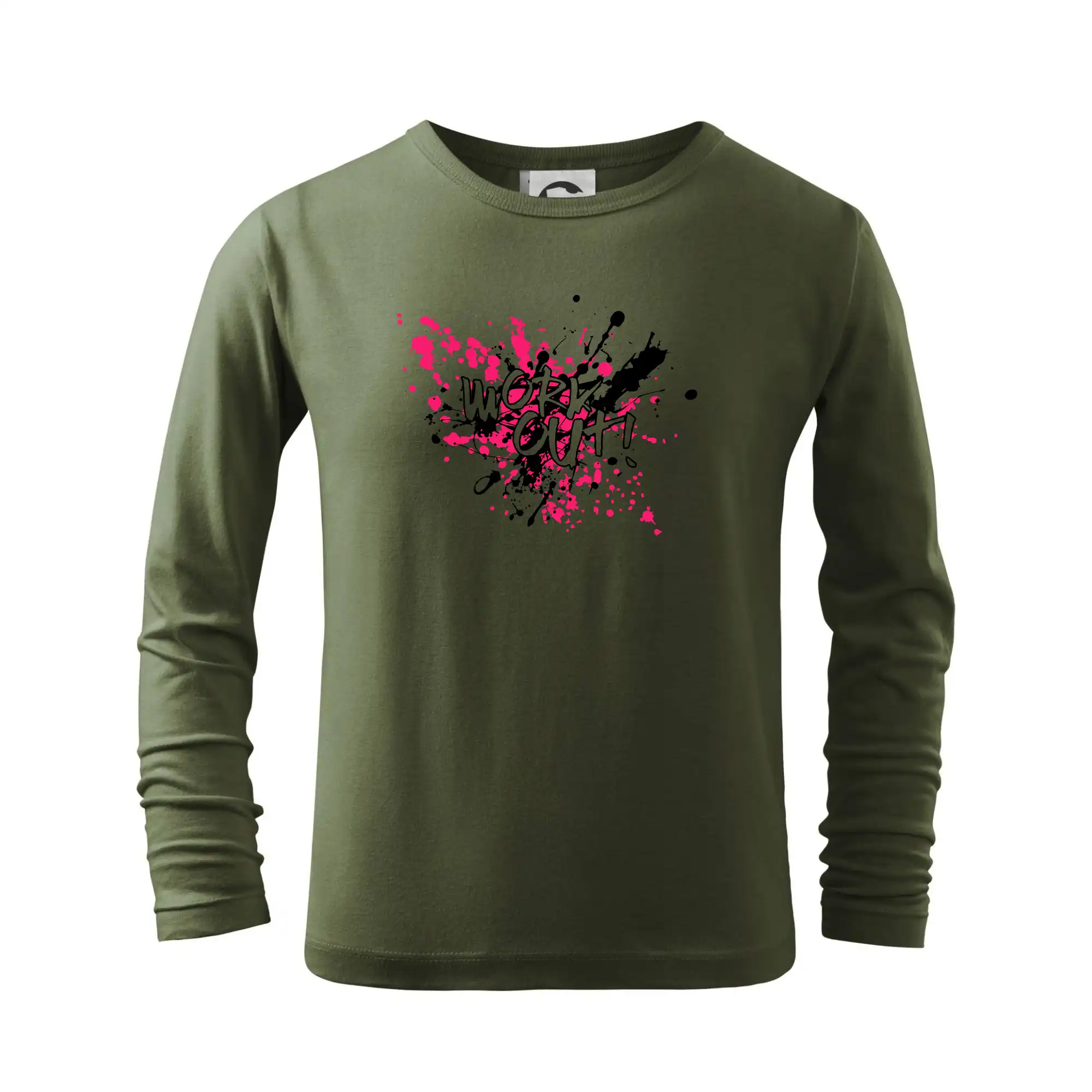 Posilňovani - Work out splash - Tričko detské Long Sleeve