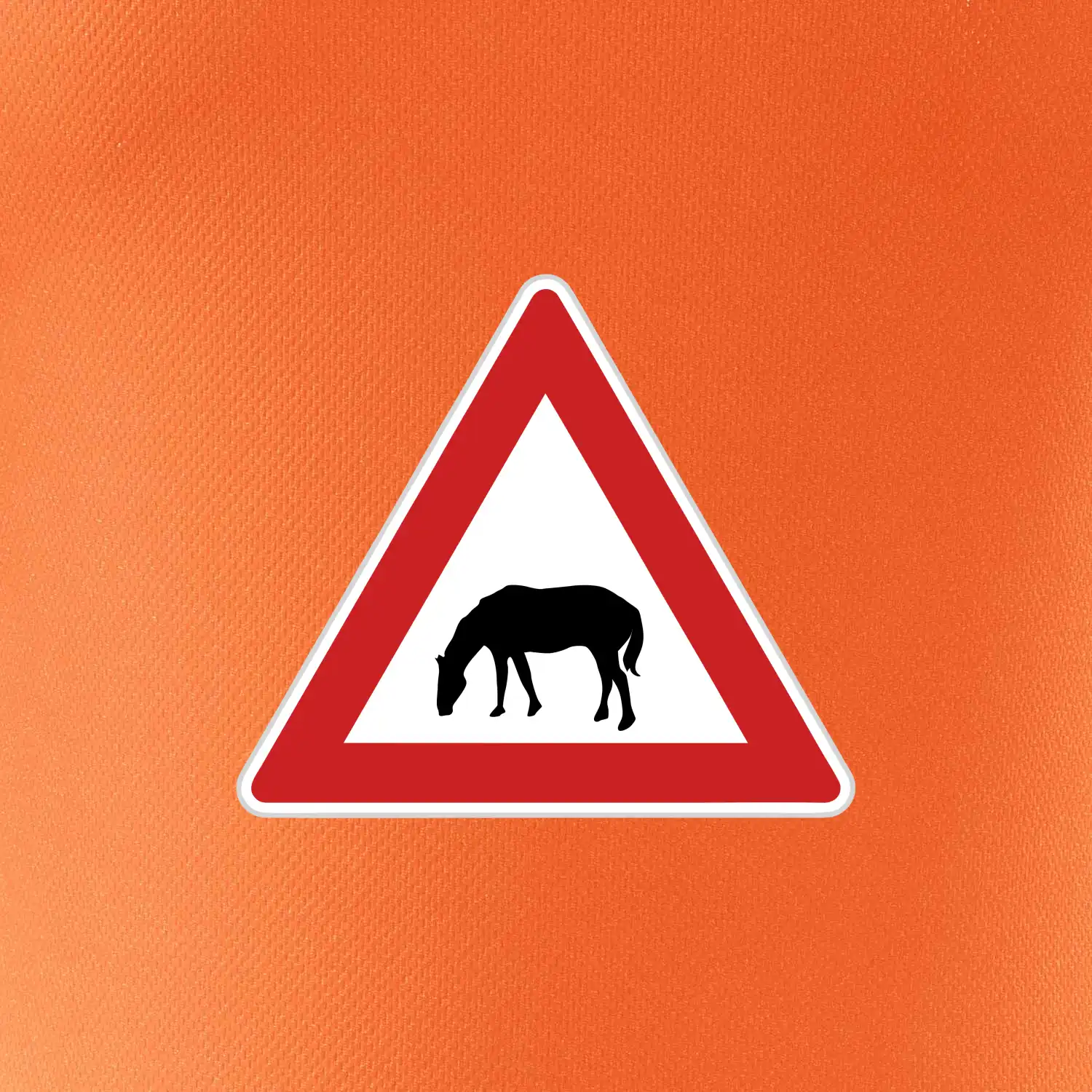 Dopravní značka - Pozor pasoucí se kůň