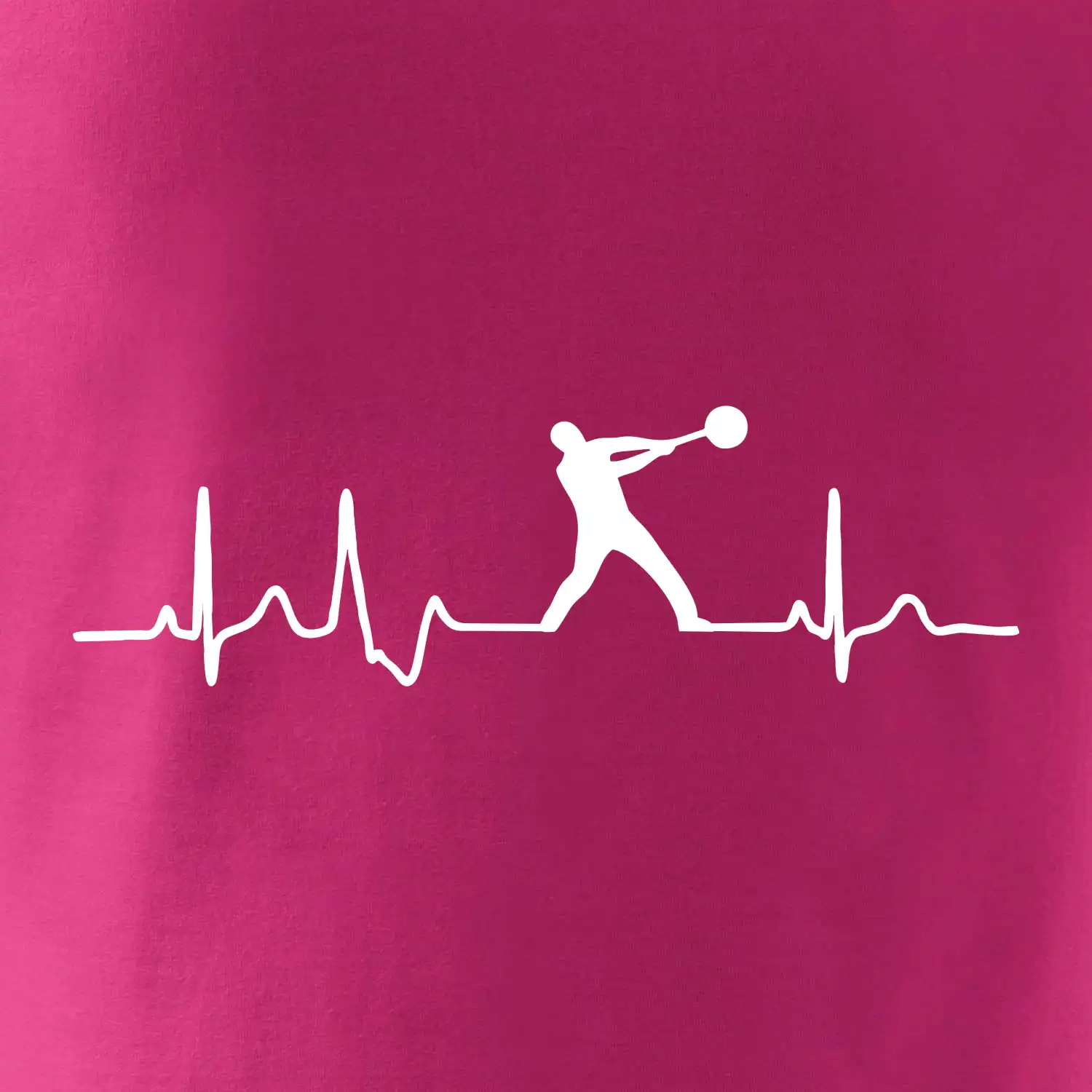 EKG hod kladivem muž