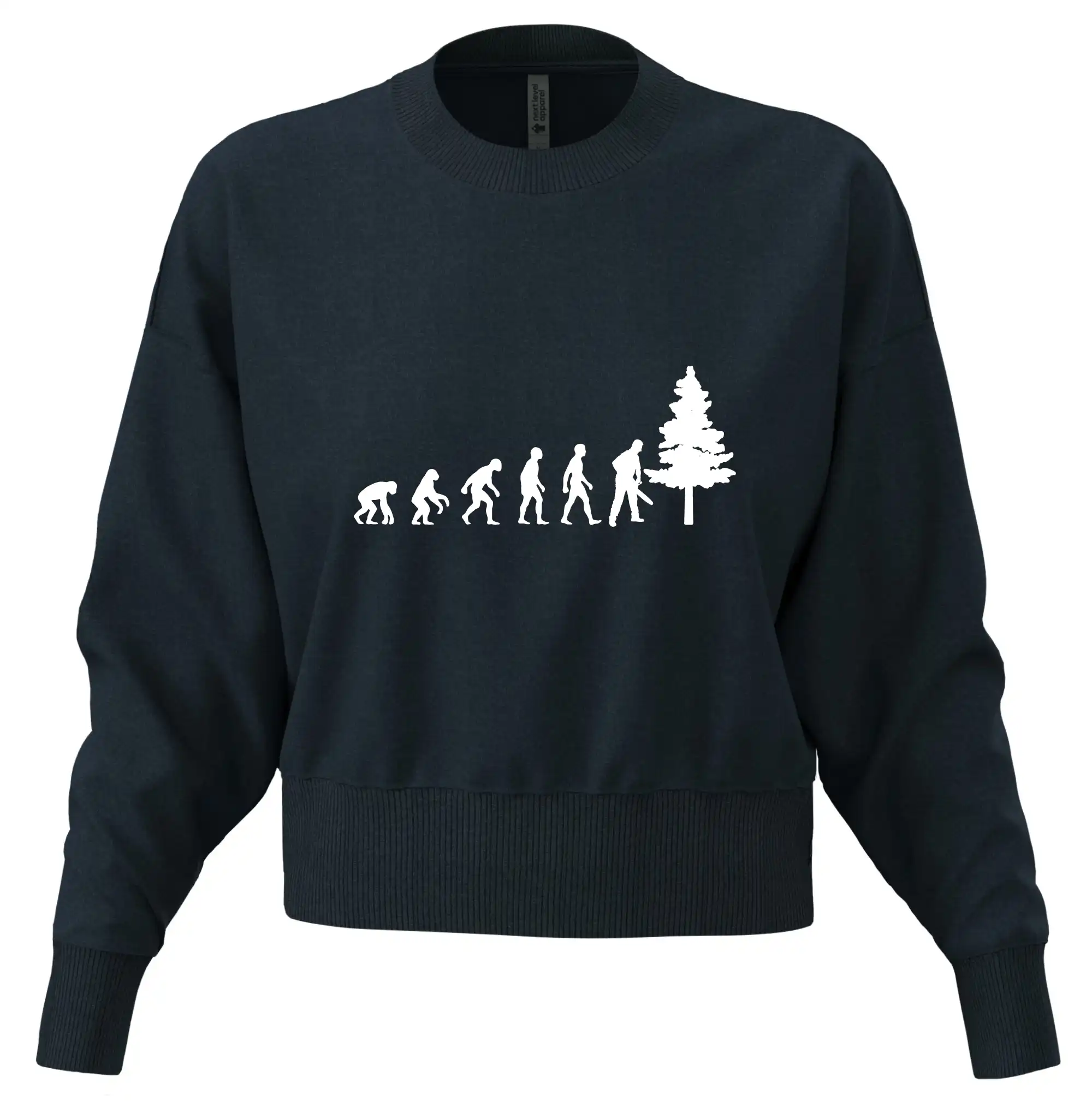 Evoluce dřevorubec - pila a strom